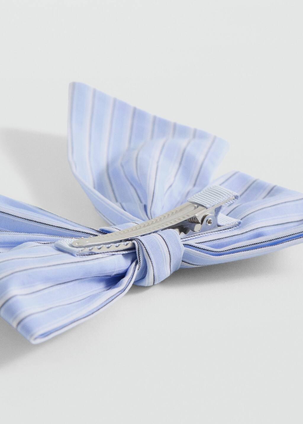 Blue Hair Clip With Maxi Bow, Light-Pastel Blue, large image number 1