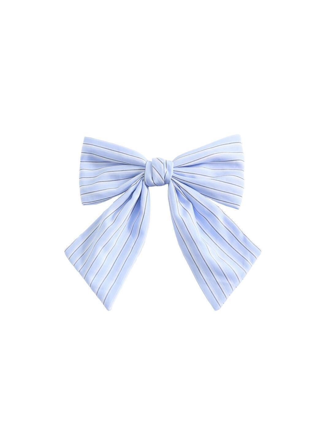 Blue Hair Clip With Maxi Bow, Light-Pastel Blue, large image number 2
