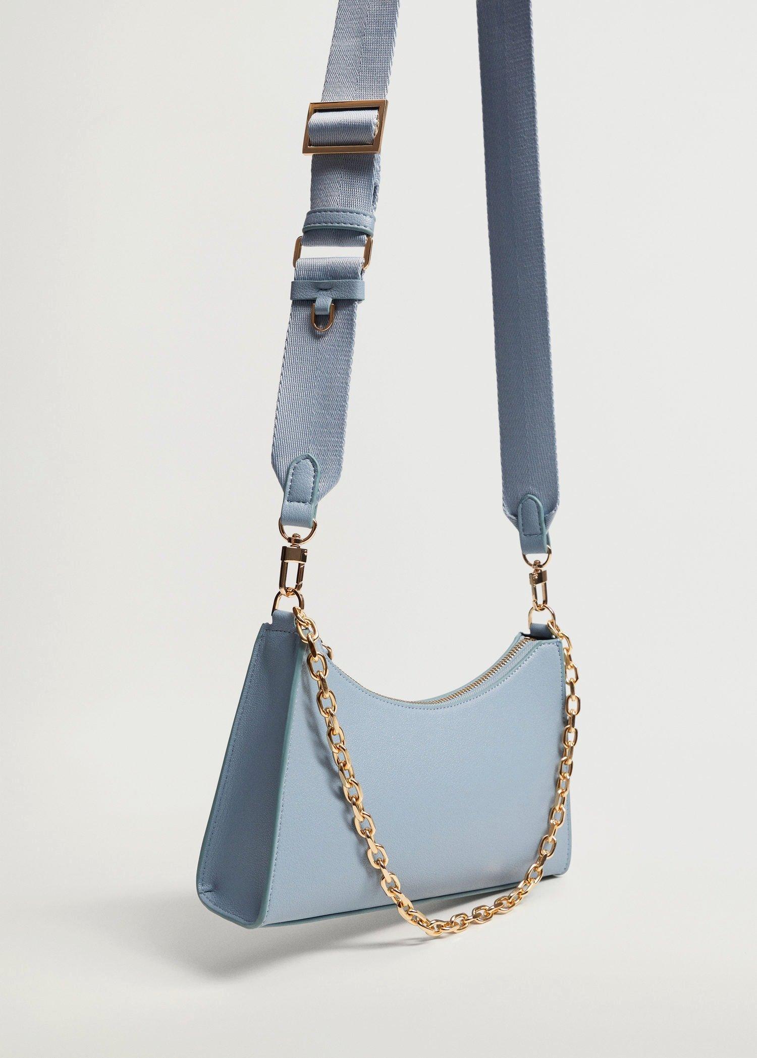 Medium Blue Crossbody Bag With Chain, Women, , large image number 3