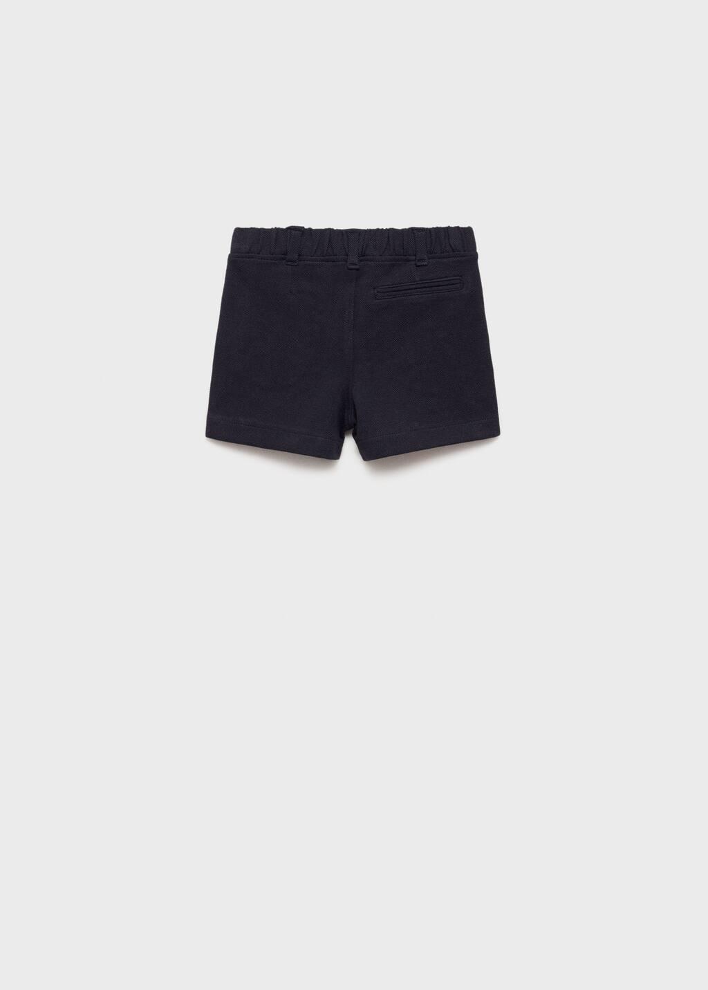 Navy Cotton Piquã© Bermuda Shorts, Baby Boy, , large image number 1