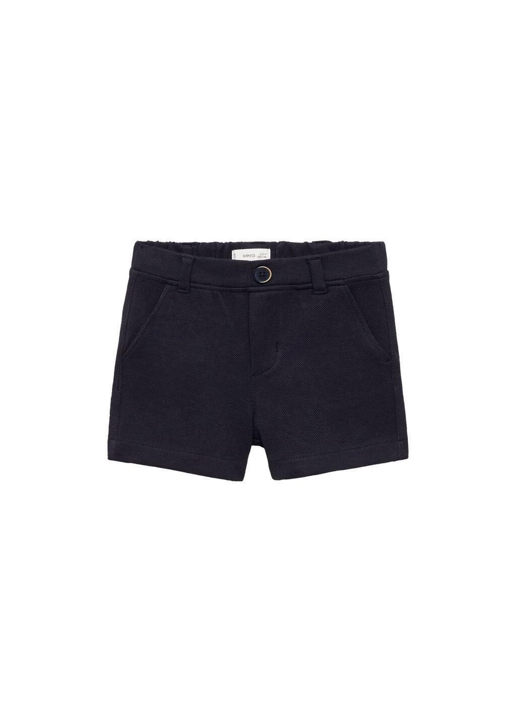 Navy Cotton Piquã© Bermuda Shorts, Baby Boy, , large image number 3