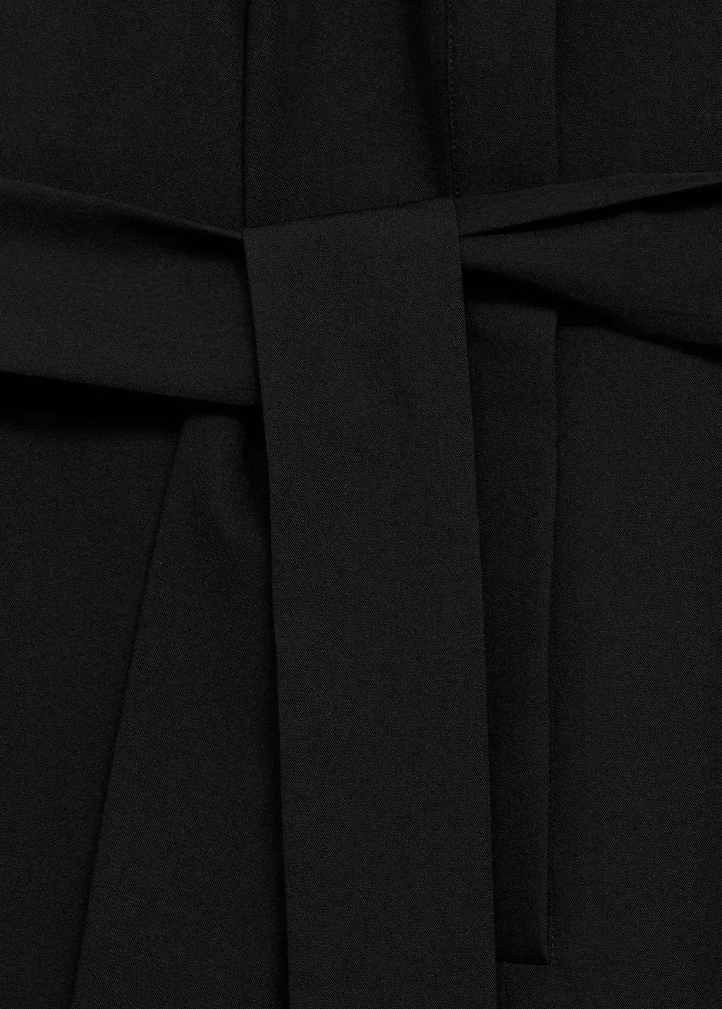 Black Straight-Fit Jumpsuit With Belt, , large image number 6