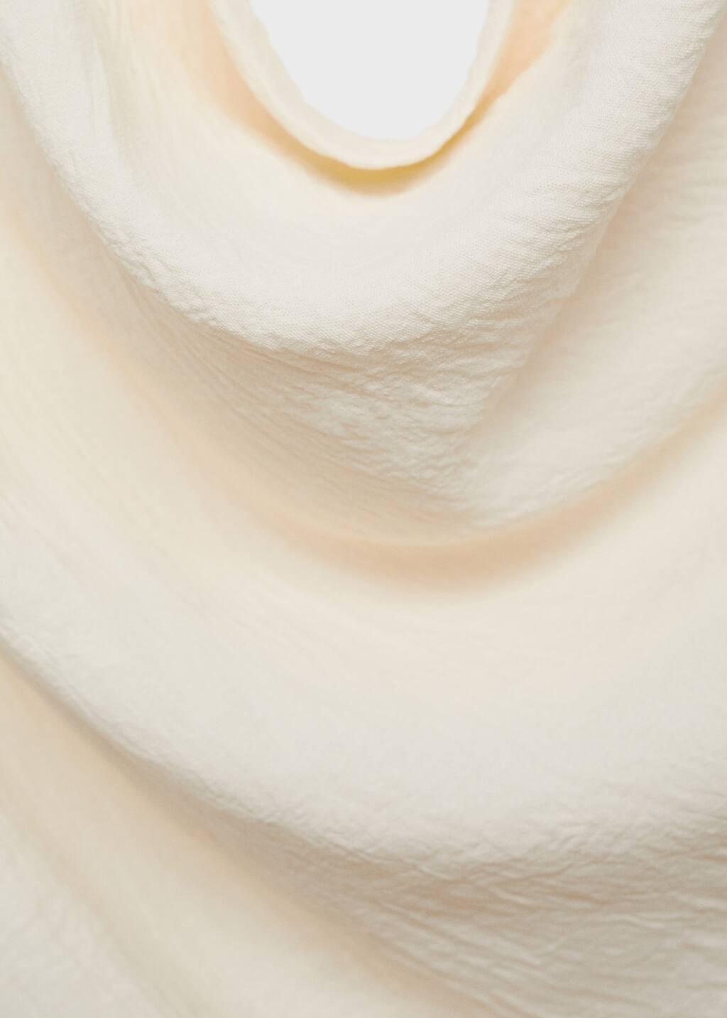 Beige Plain Crop Top, , large image number 5