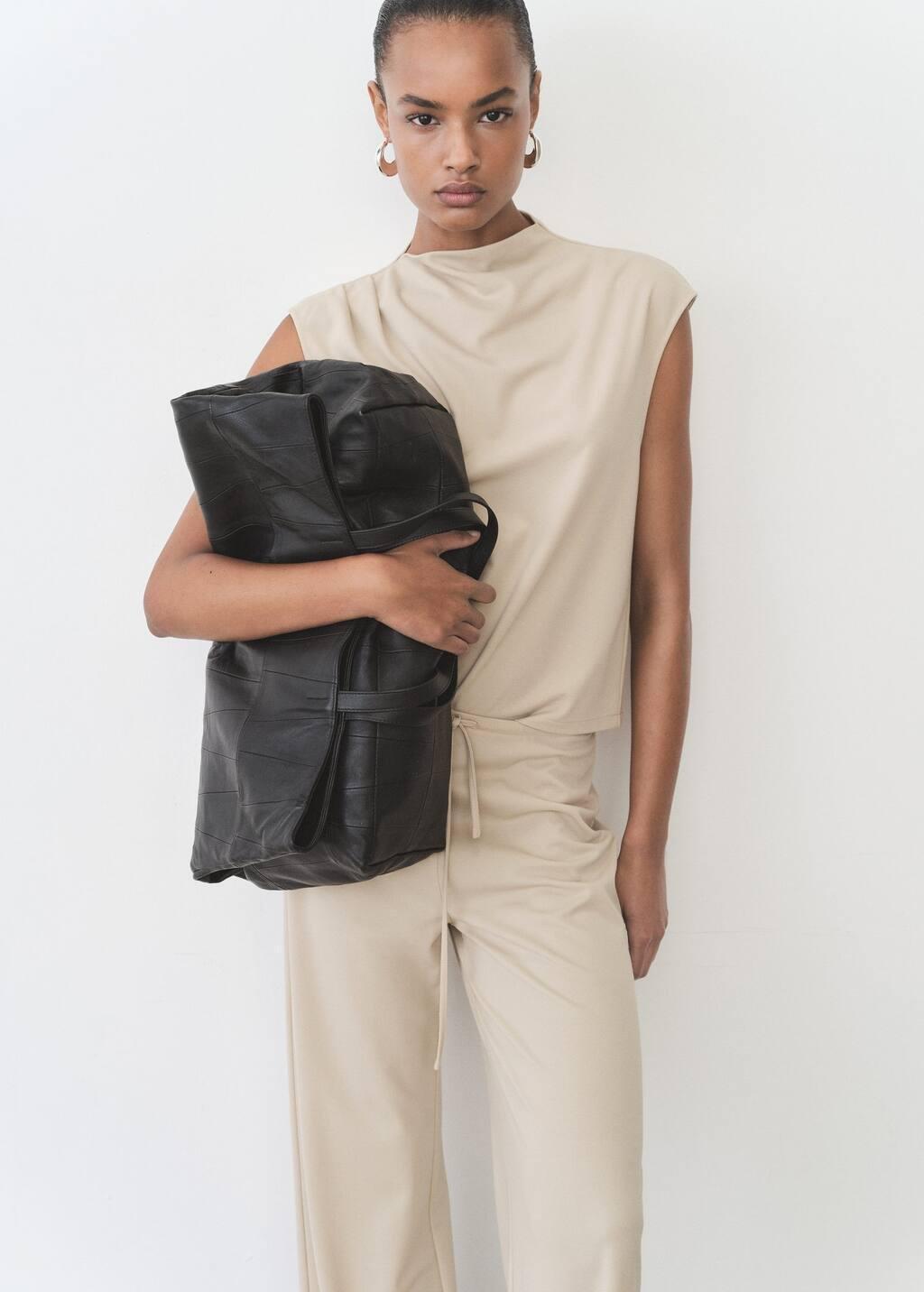 Brown Lt Pastel Wideleg Trousers With Elastic Waist, , large image number 1