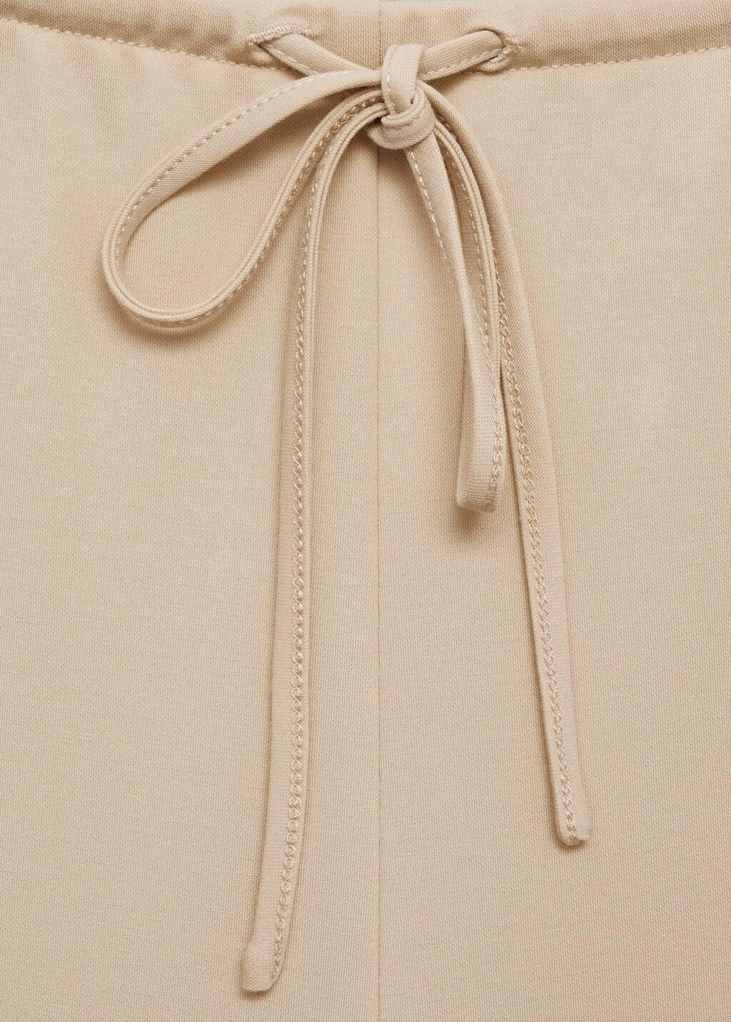 Brown Lt Pastel Wideleg Trousers With Elastic Waist, , large image number 4