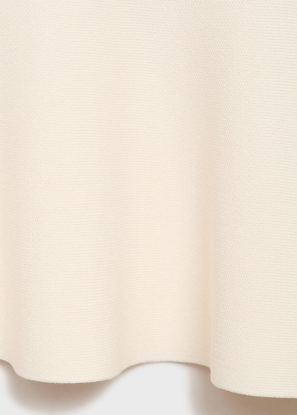 Beige Strapless Knitted Top, , large image number 4