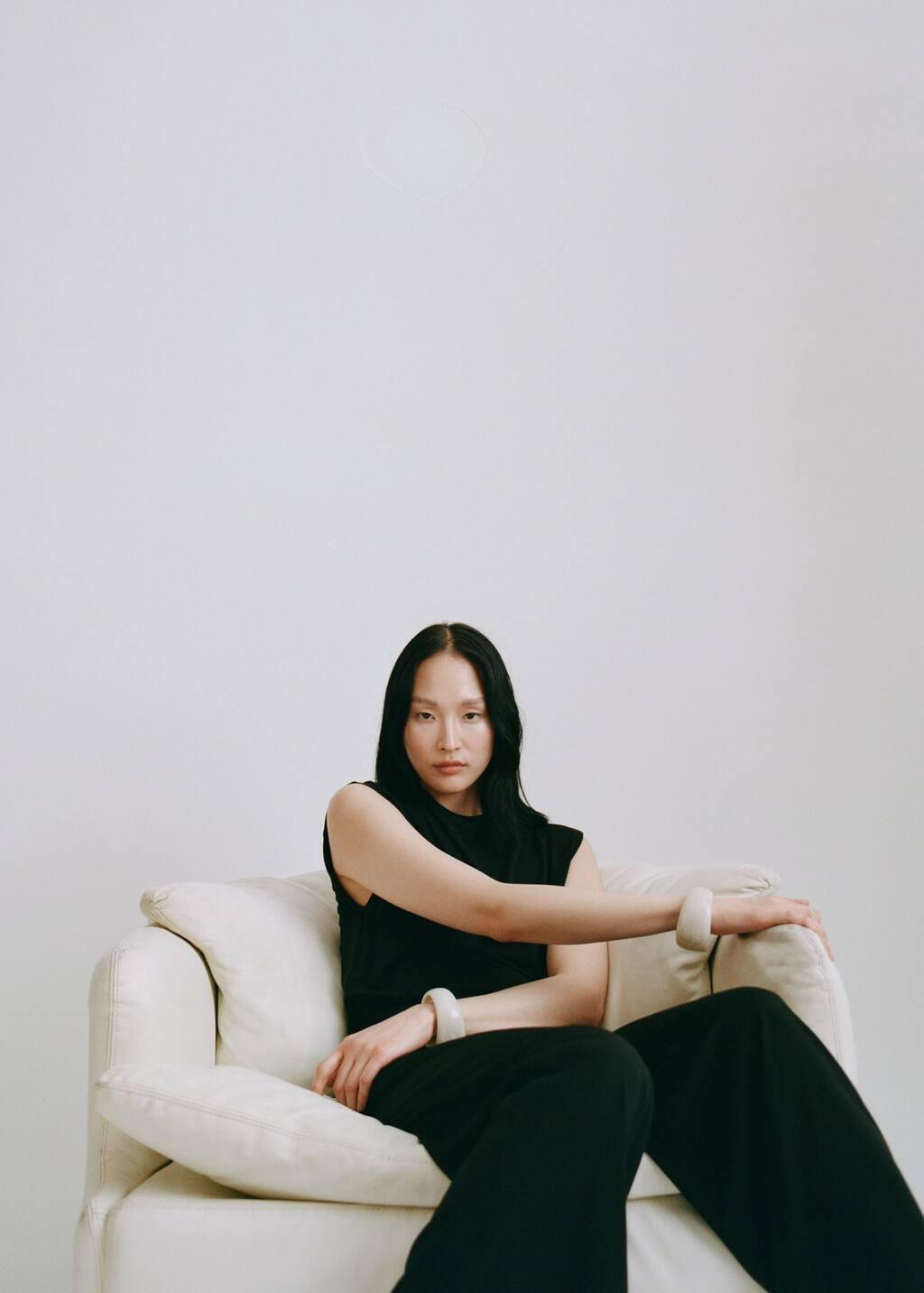 Black Straight-Fit Jumpsuit With Draped Neckline, , large image number 7