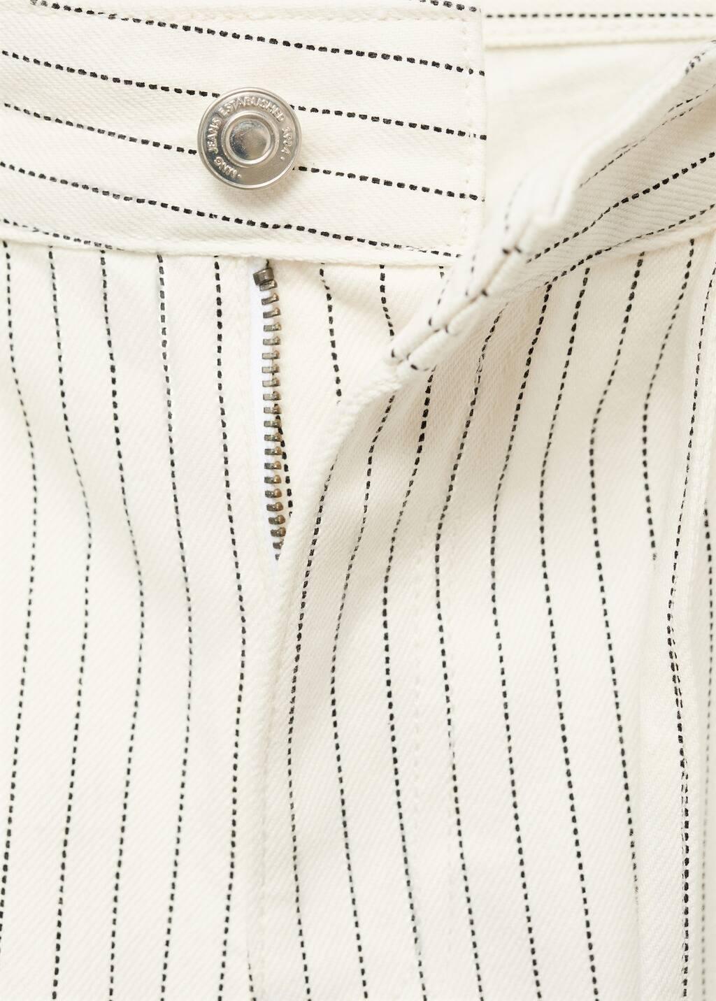 White Wideleg Jeans With Stripes And Belt, , large image number 2