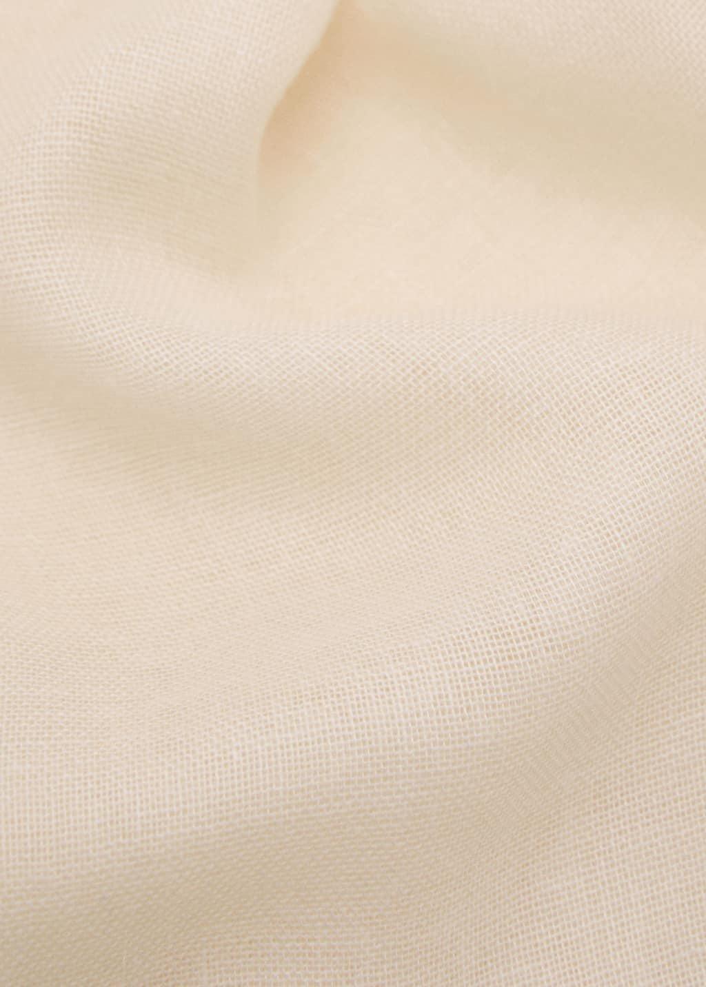 LIGHT BEIGE Linen-blend scarf with frayed ends, Light Beige, large image number 0