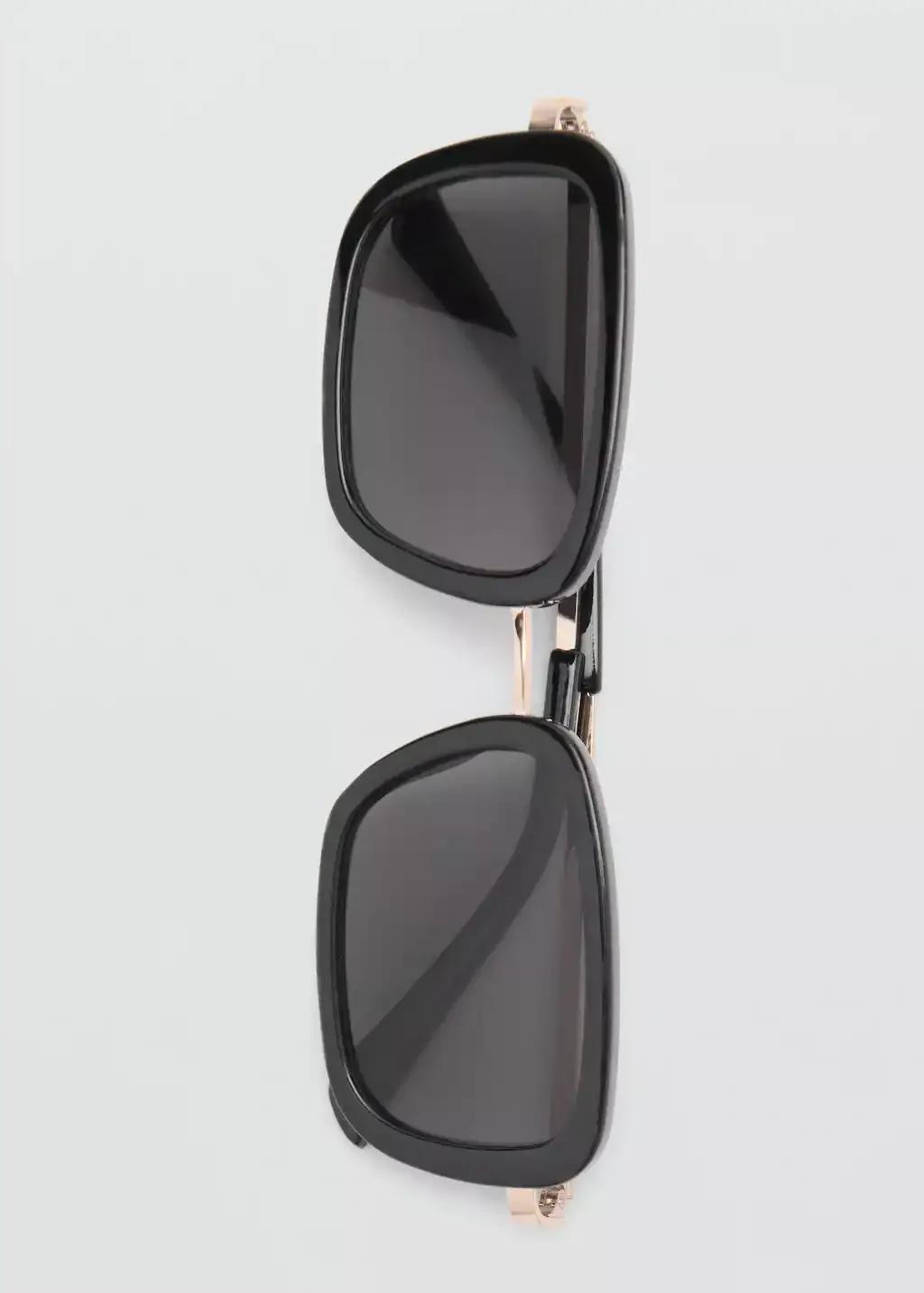 Black Combined Frame Sunglasses, Black, large image number 2
