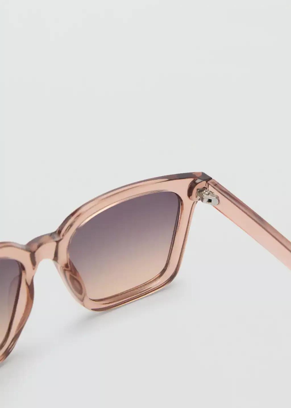 Orange Lt Pastel Squared Frame Sunglasses, Light-Pastel Orange, large image number 1