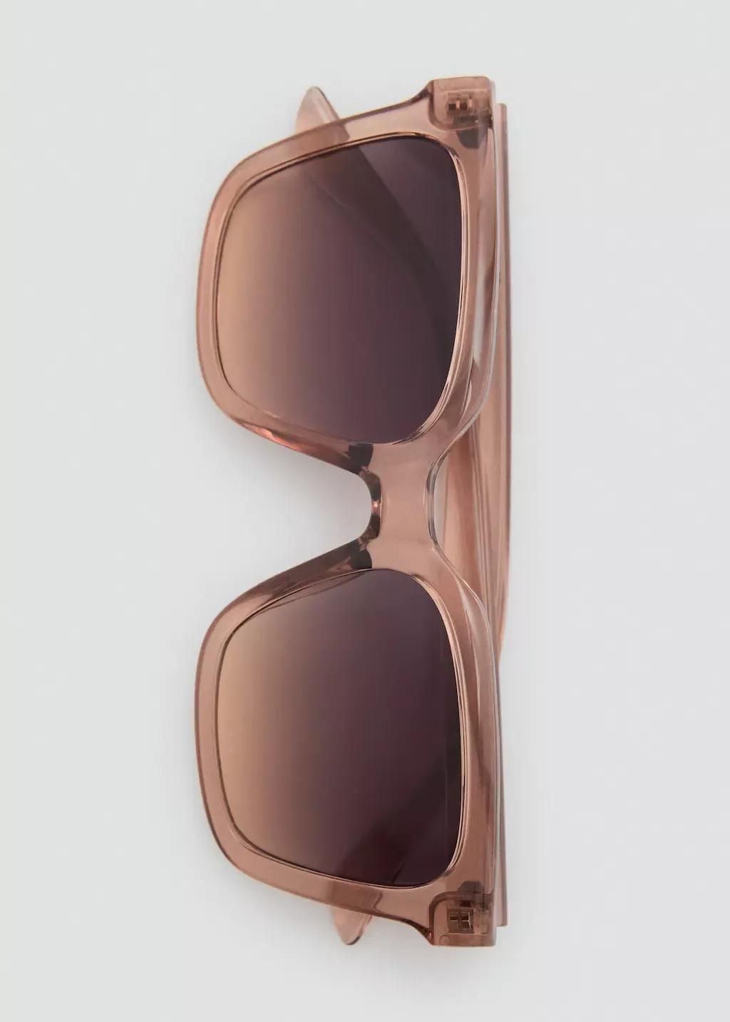 Orange Lt Pastel Squared Frame Sunglasses, Light-Pastel Orange, large image number 2