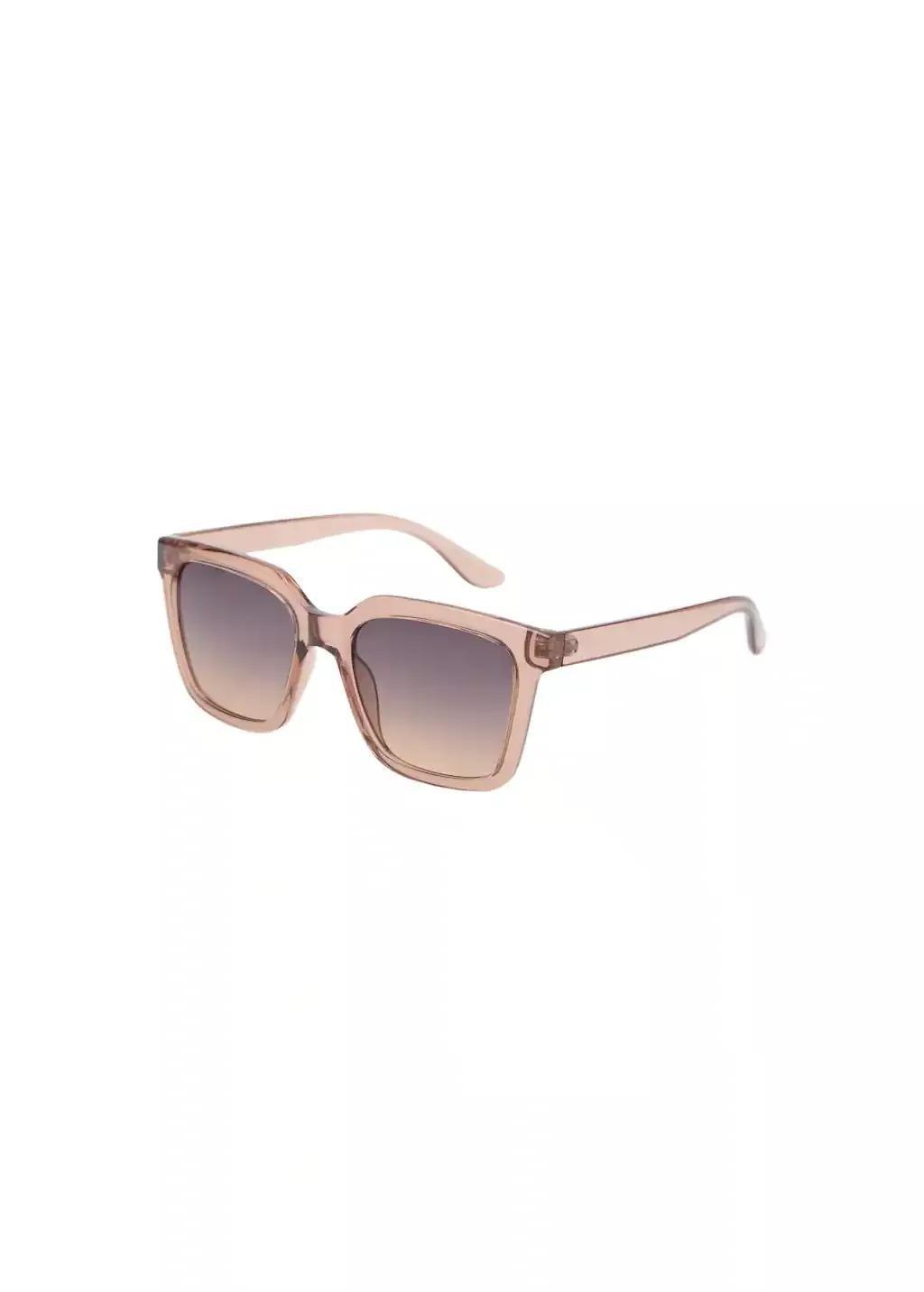Orange Lt Pastel Squared Frame Sunglasses, Light-Pastel Orange, large image number 3