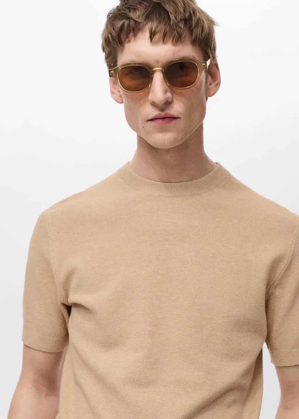 Beige Basic Casual T-Shirt, , large image number 1