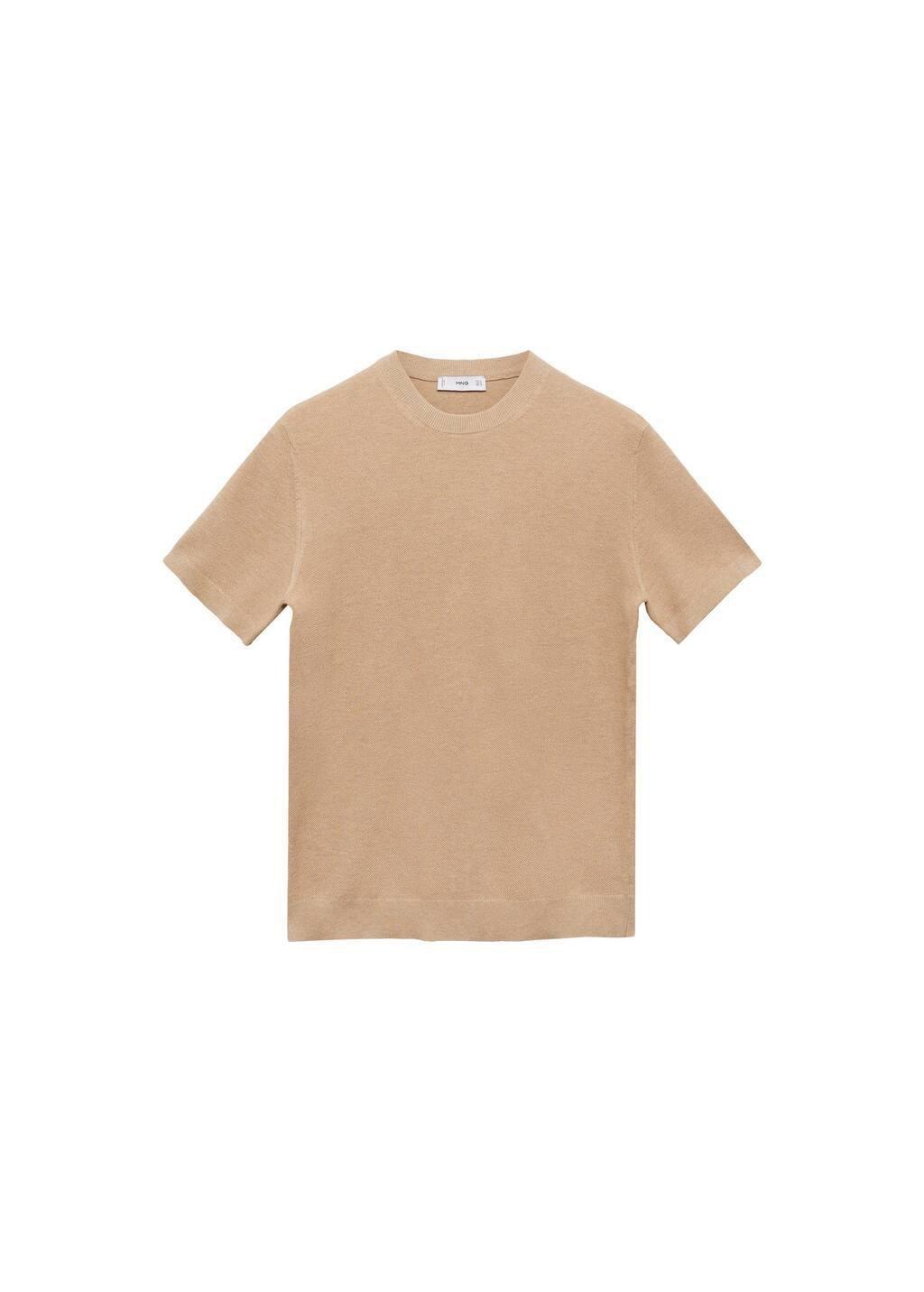Beige Basic Casual T-Shirt, , large image number 2