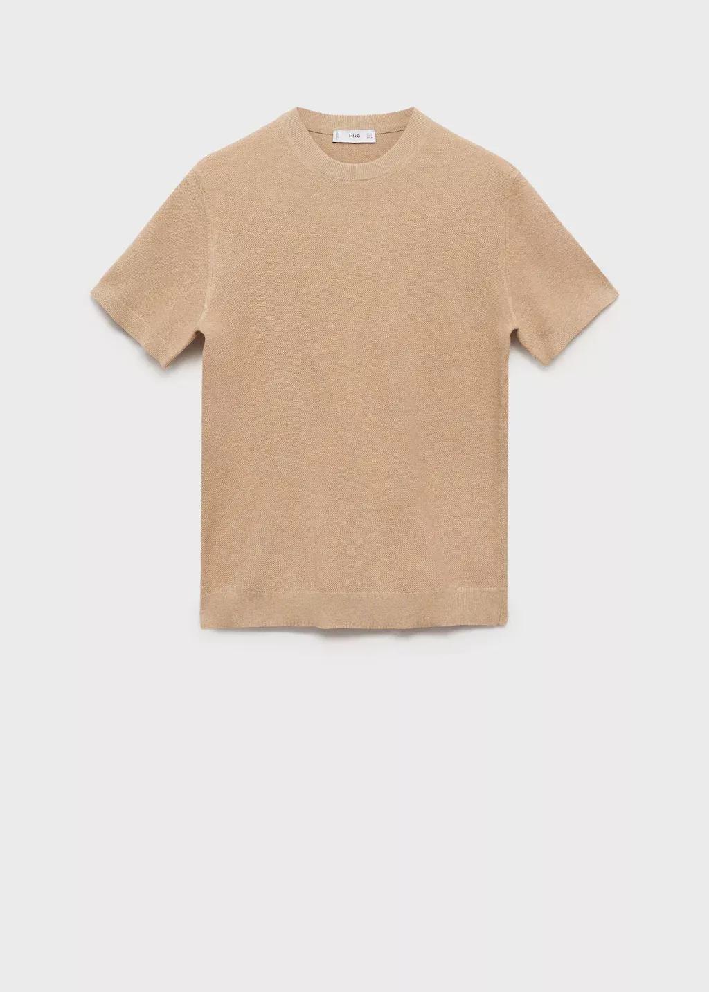 Beige Basic Casual T-Shirt, , large image number 4