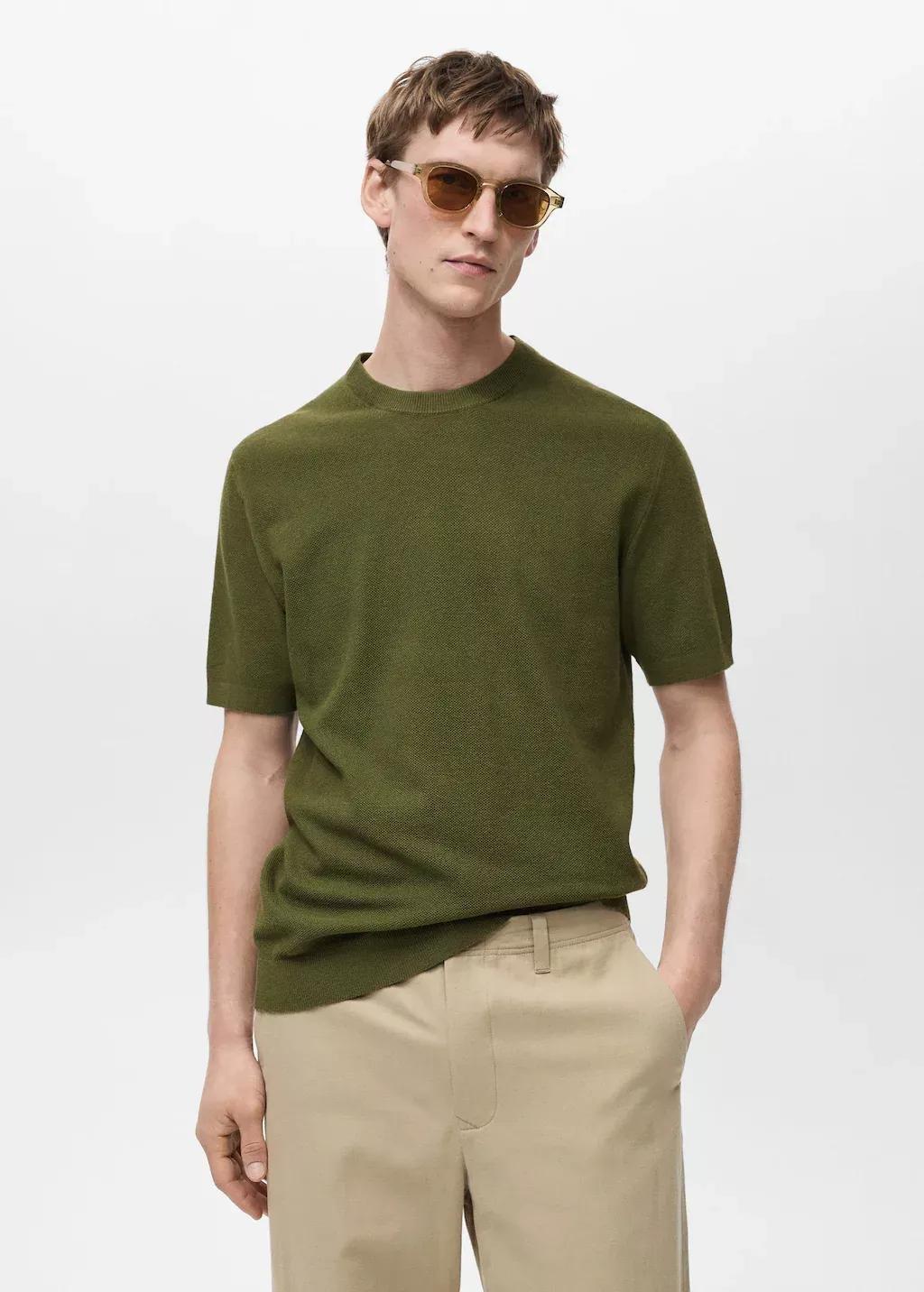 Green Solid Basic T-Shirt, , large image number 0