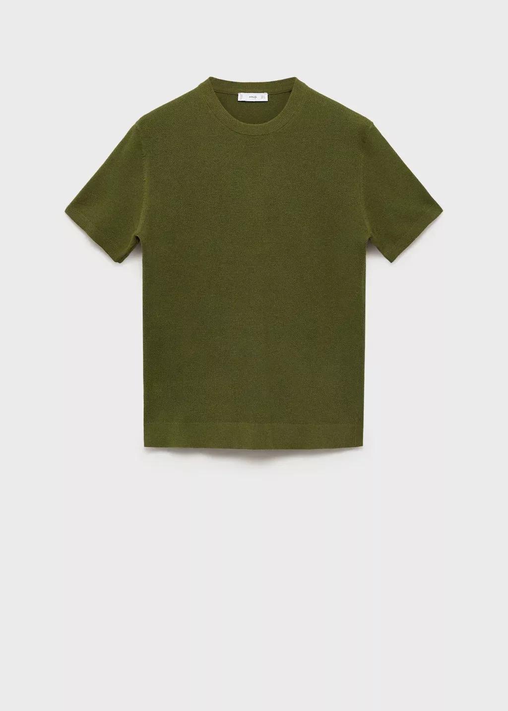 Green Solid Basic T-Shirt, , large image number 4