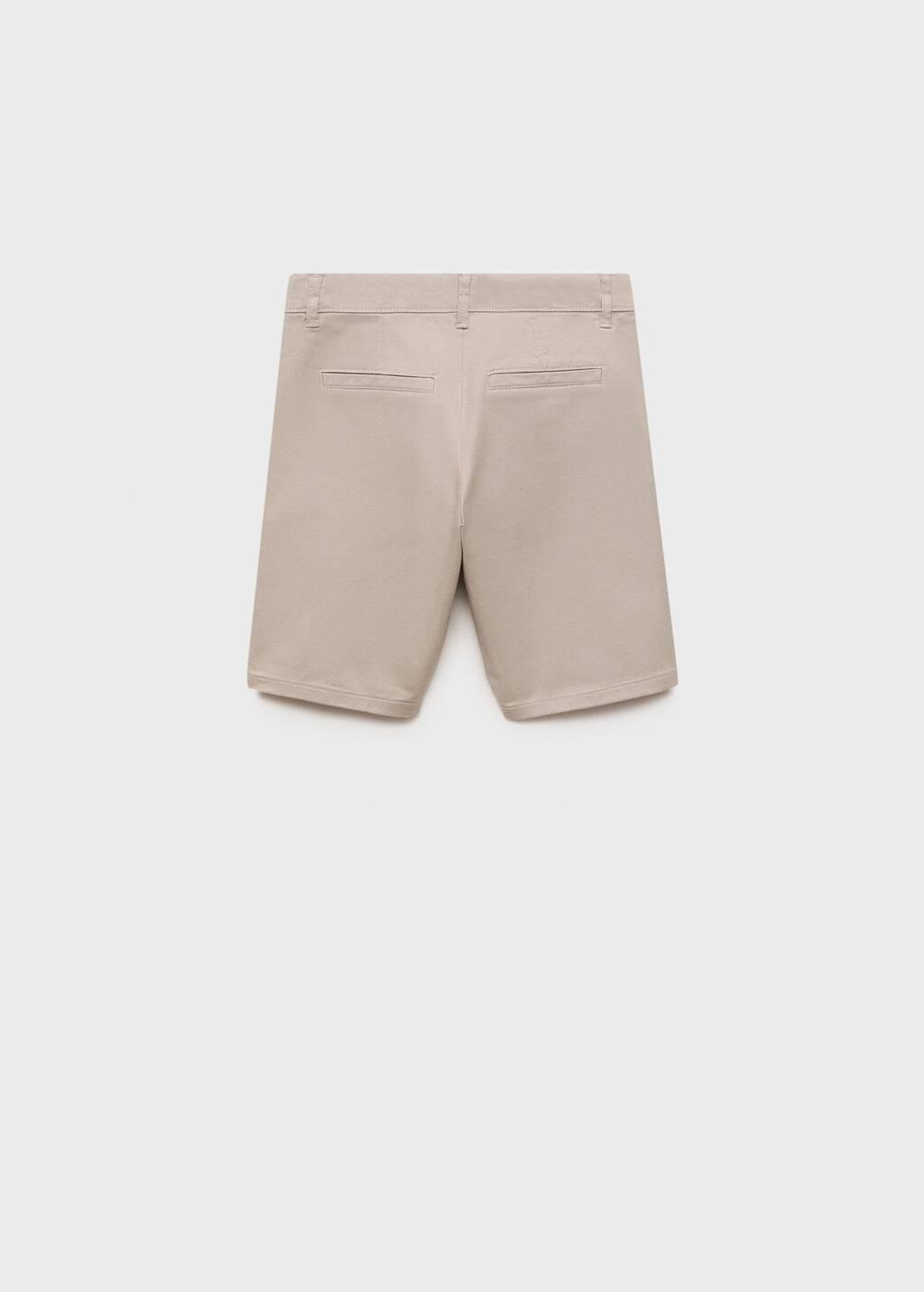 White Cotton Chino Style Bermuda Shorts, Kids Boy, , large image number 2