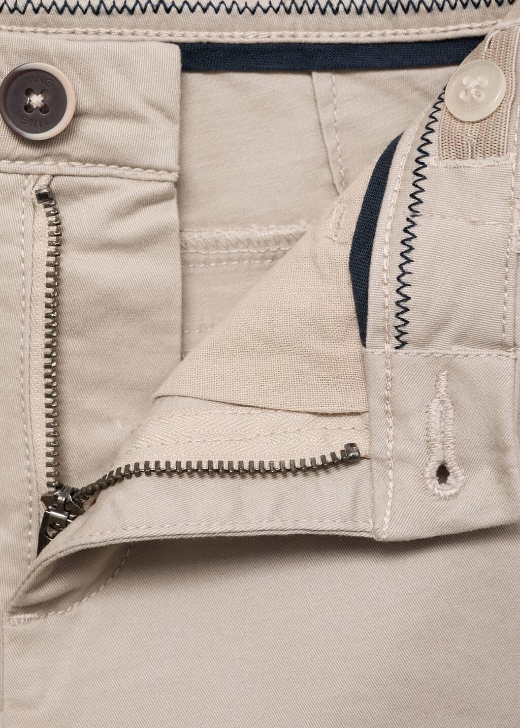 White Cotton Chino Style Bermuda Shorts, Kids Boy, , large image number 3
