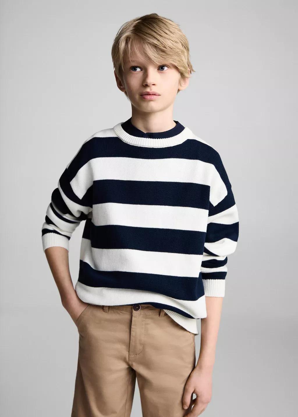 Beige Cotton Chino Style Bermuda Shorts, Kids Boy, , large image number 0