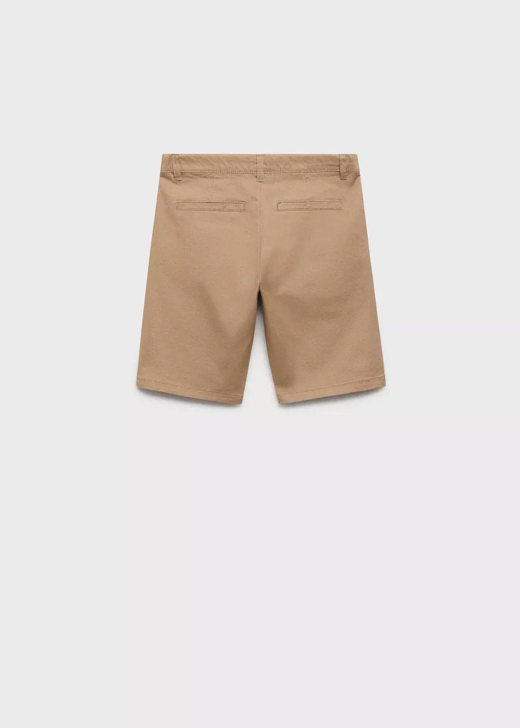 Beige Cotton Chino Style Bermuda Shorts, Kids Boy, , large image number 1