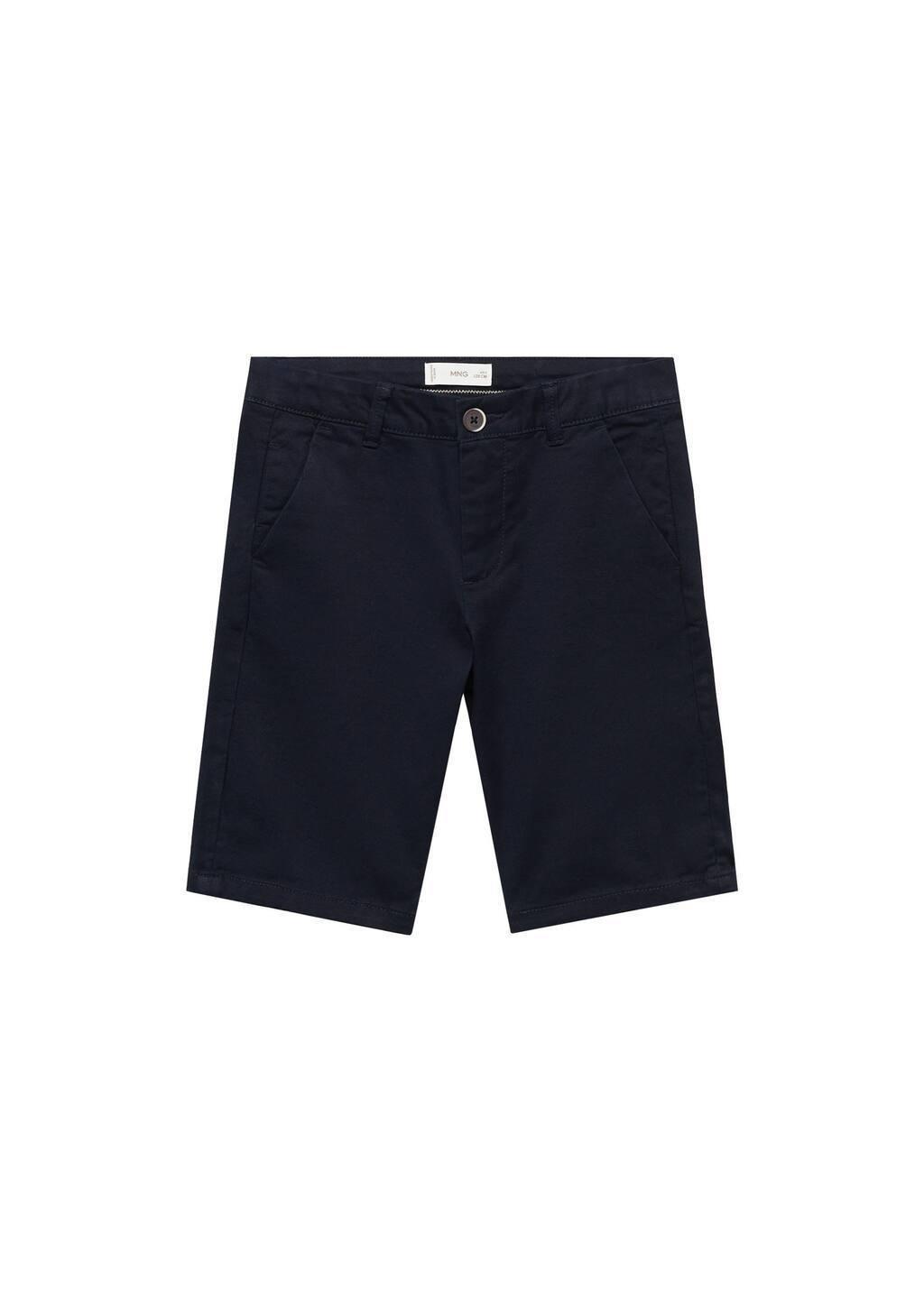 Navy Cotton Chino Style Bermuda Shorts, Kids Boy, , large image number 3