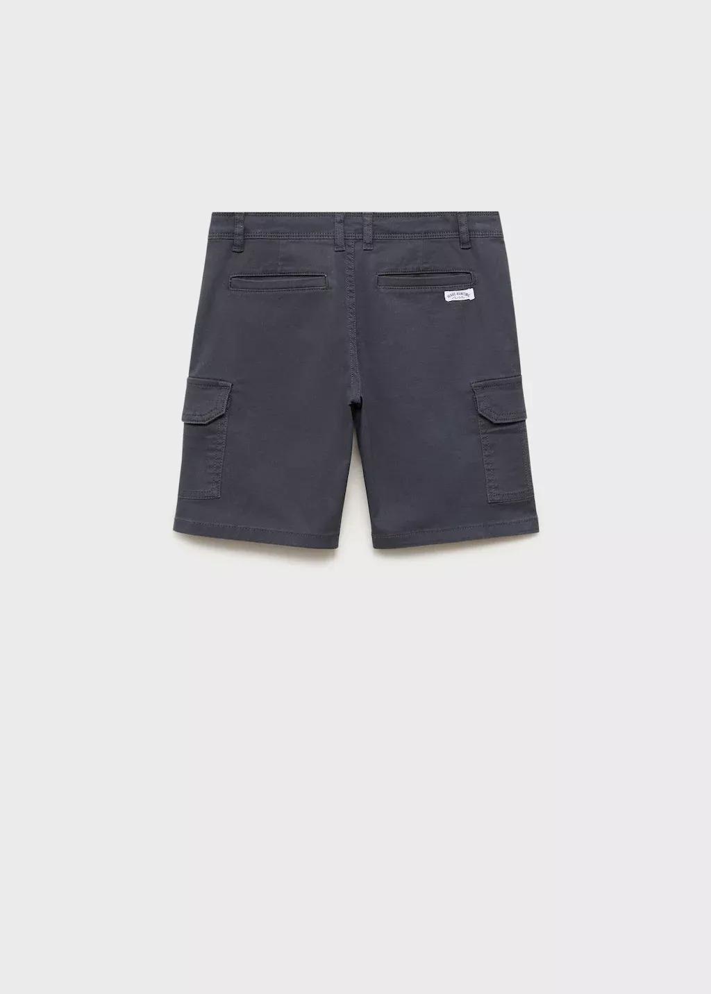Blue Cargo Bermuda Shorts, Kids Boy, , large image number 2