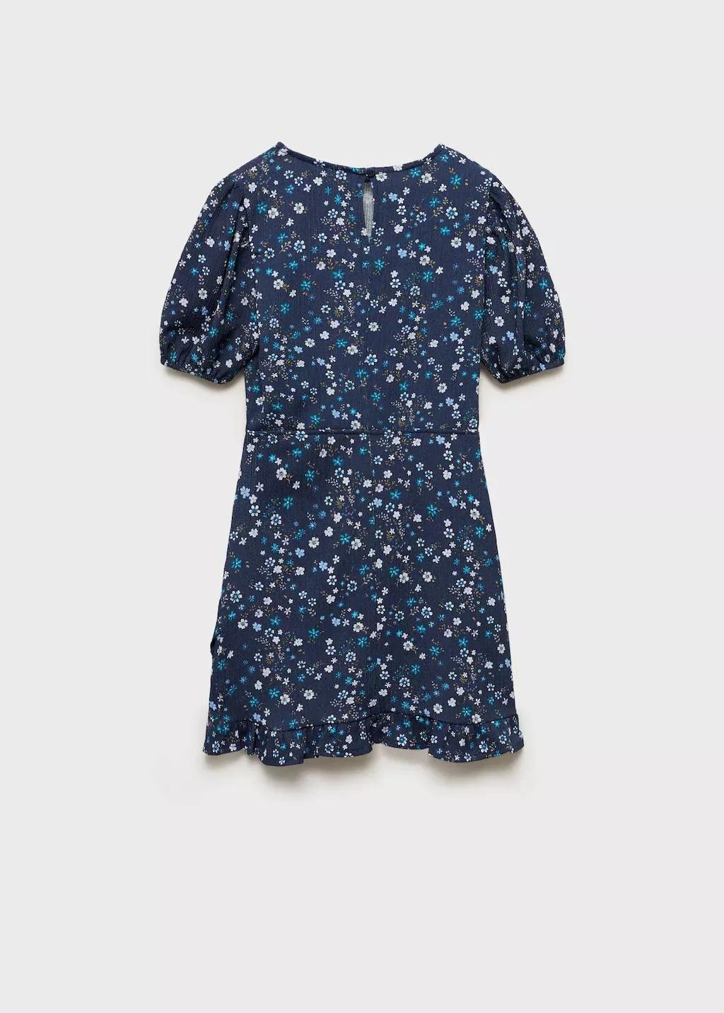 Navy Short Floral Dress, , large image number 4