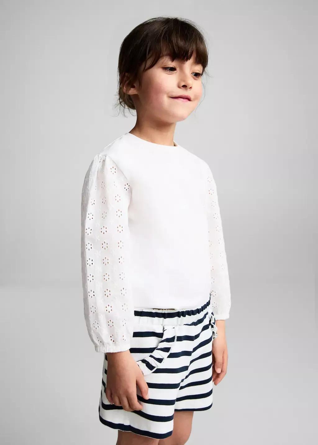 NAVY Stripe-print shorts, Baby Girl, , large image number 1