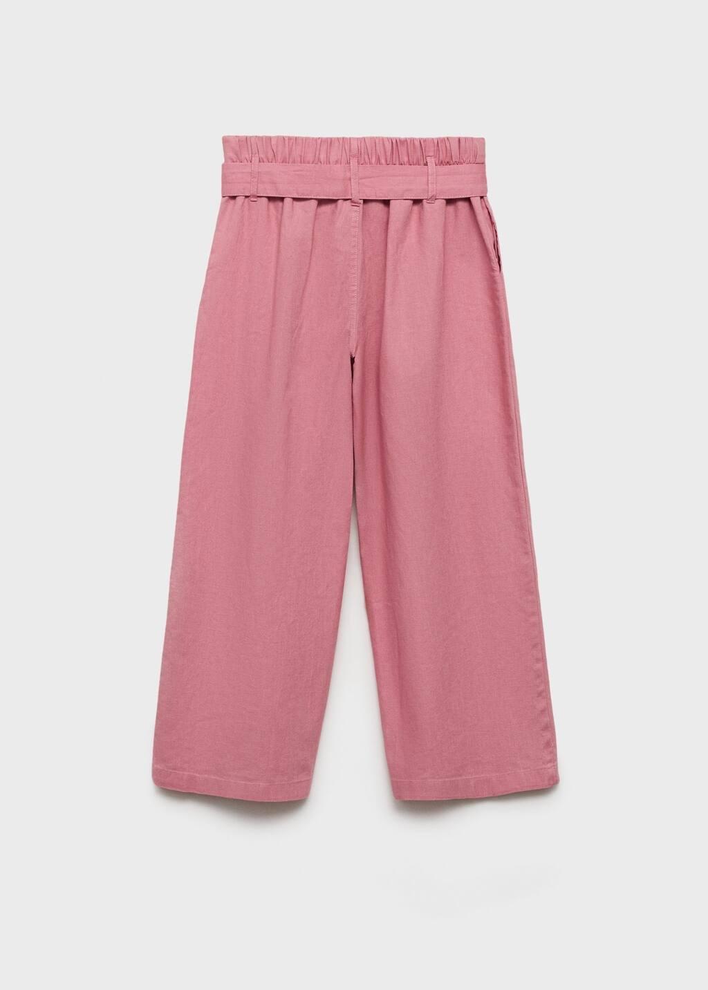 Pink Belt Line Trousers, Kids Girl, , large image number 1