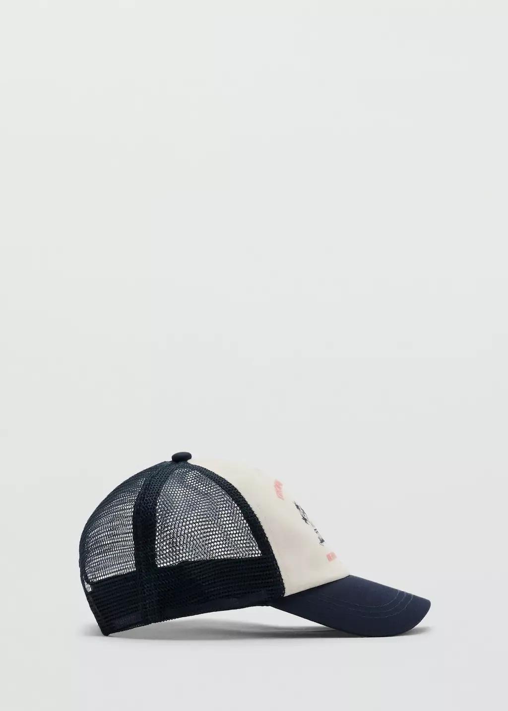 Navy Printed Mesh Cap, Kids Boy, , large image number 2