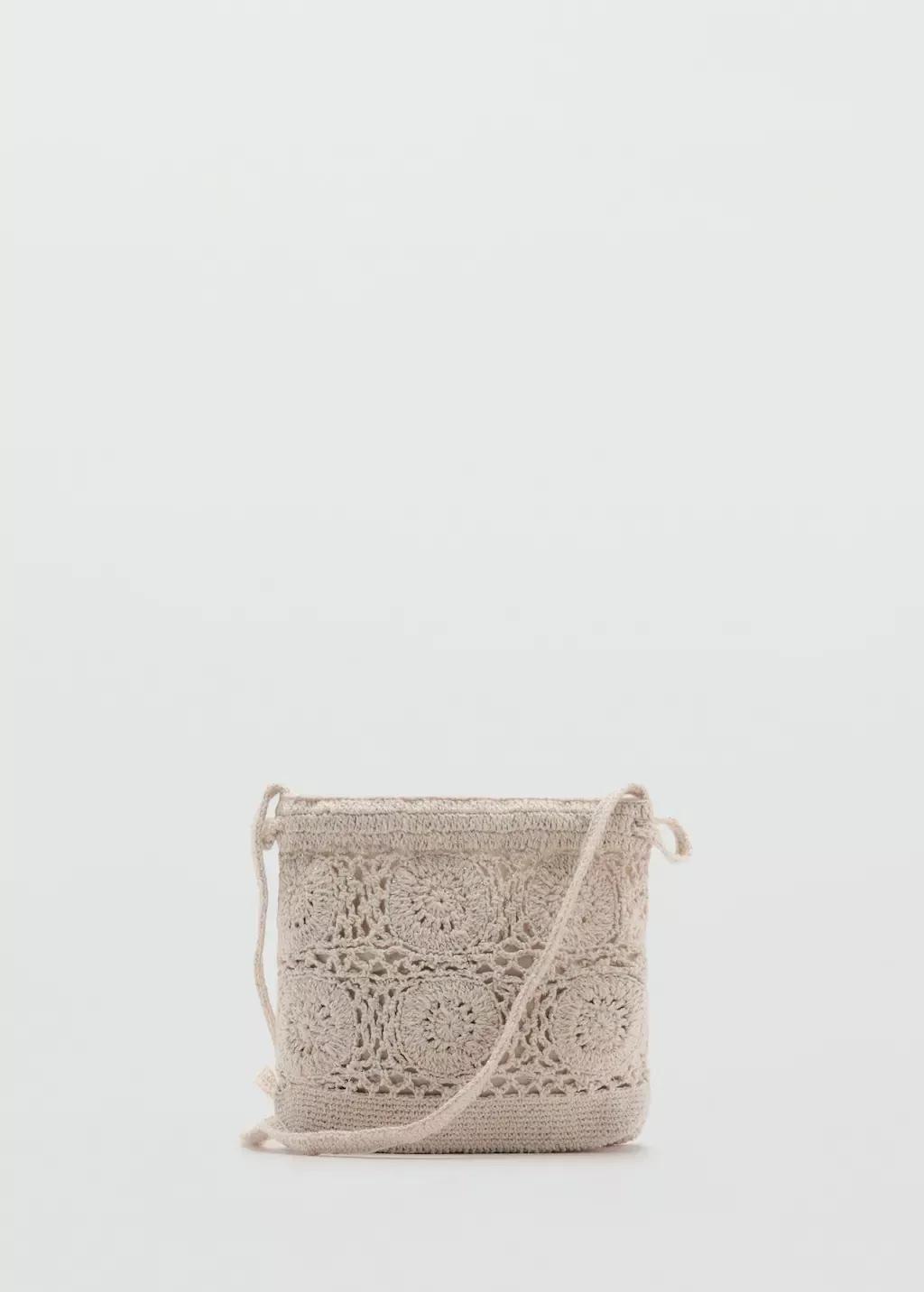 Brown Lt Pastel Bucket Crochet Bag, Kids Girl, Light Pastel Brown, large image number 3