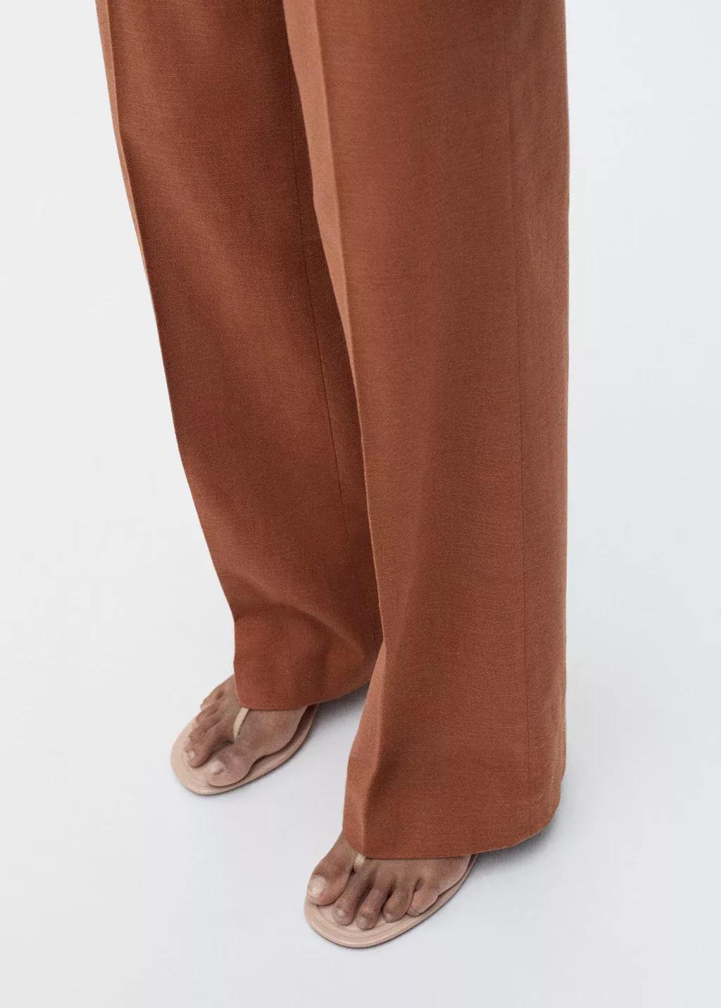 Brown Plain Formal Trousers, , large image number 1