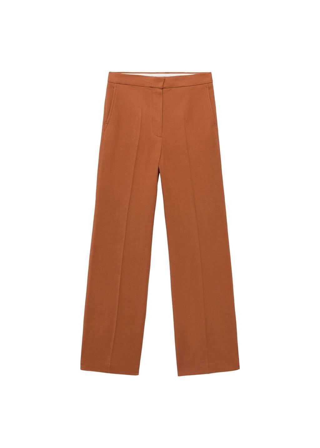 Brown Plain Formal Trousers, , large image number 2
