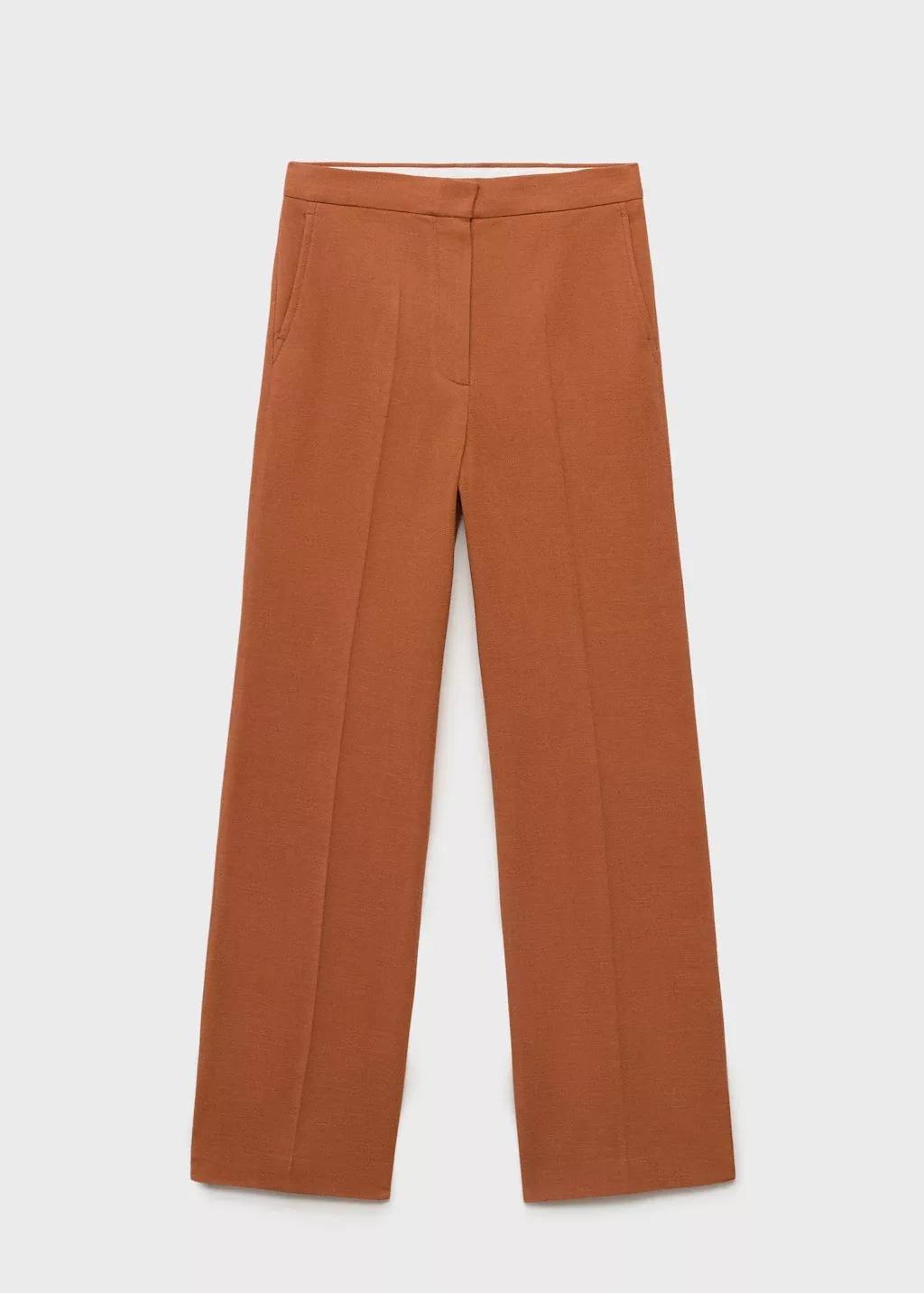 Brown Plain Formal Trousers, , large image number 4