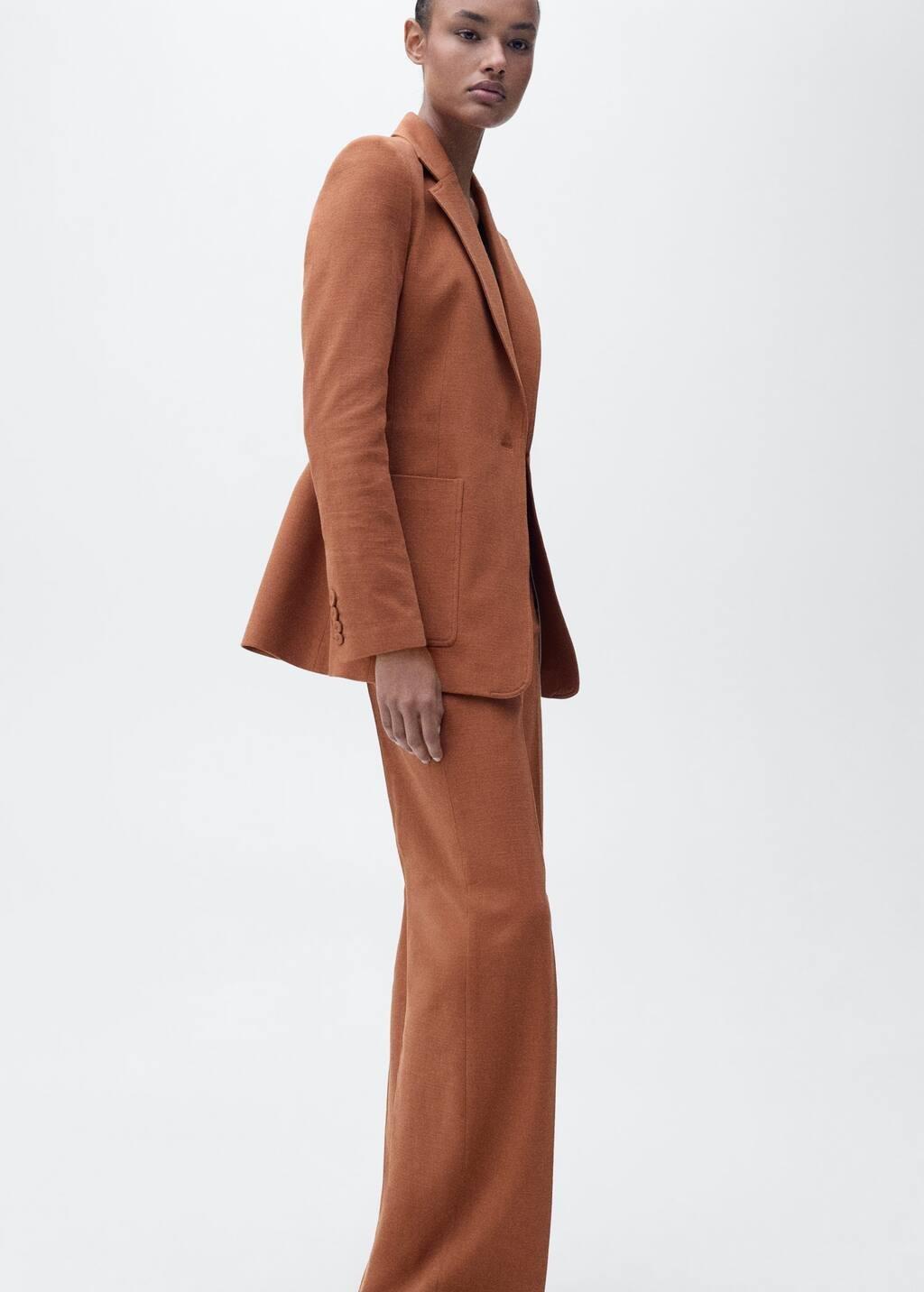 Brown Plain Formal Trousers, , large image number 5