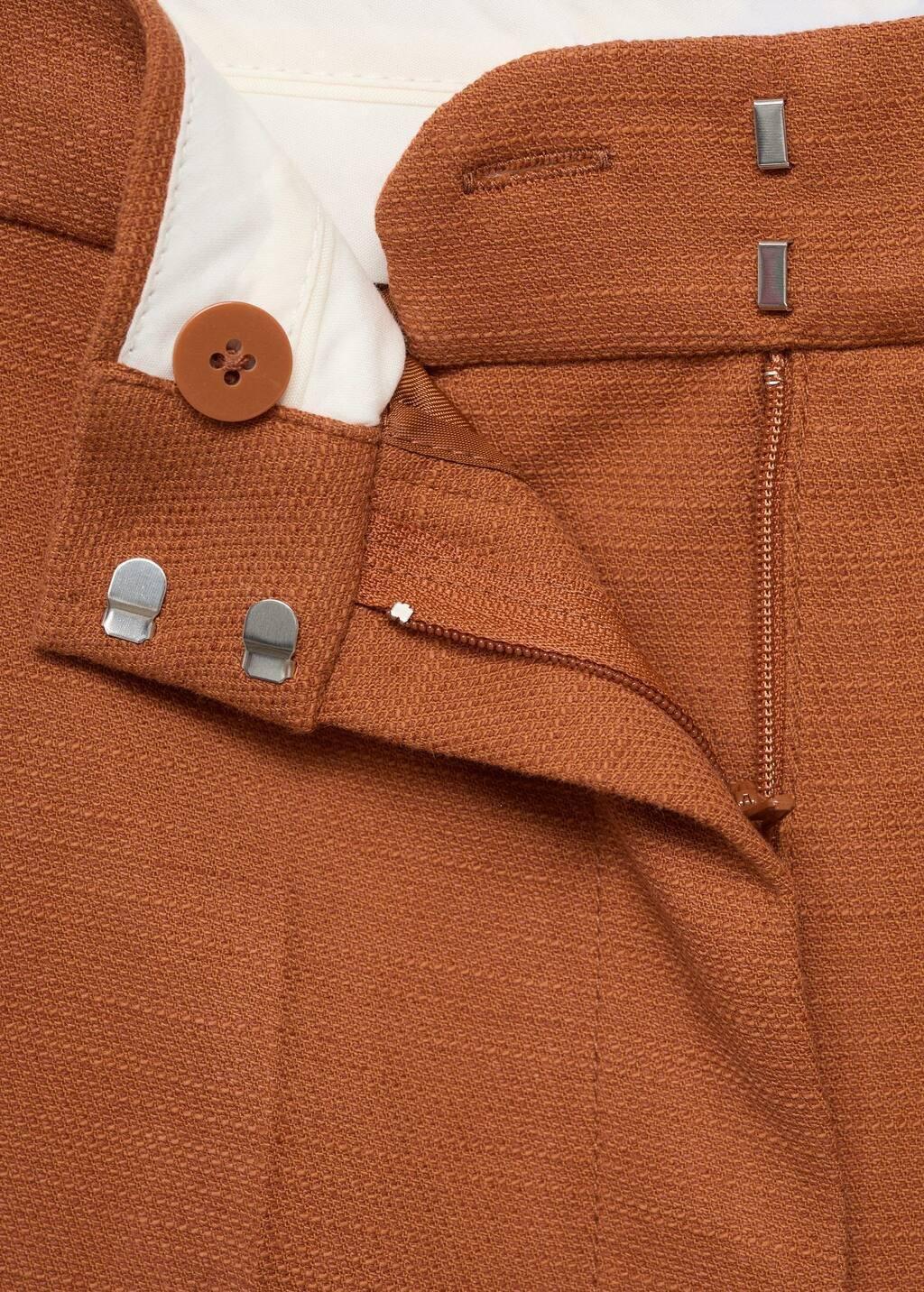 Brown Plain Formal Trousers, , large image number 6