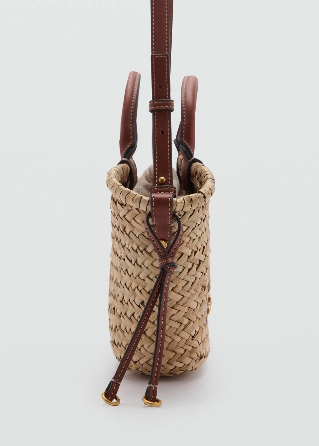 Brown Small Double Handle Natural Fiber Basket, 0201_CU, large image number 1