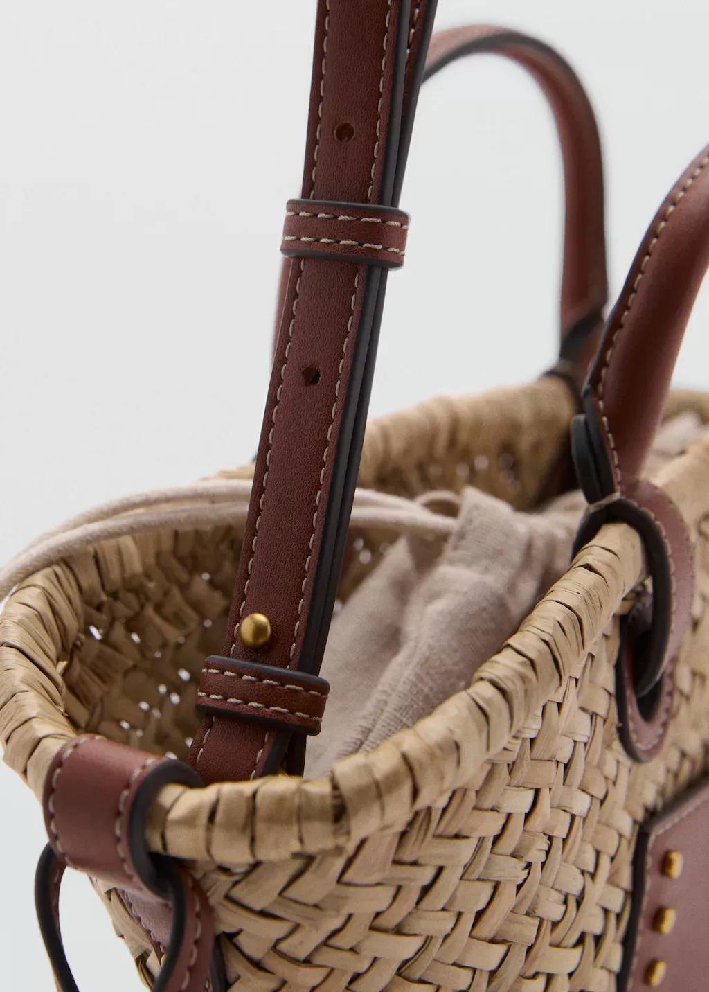 Brown Small Double Handle Natural Fiber Basket, 0201_CU, large image number 2