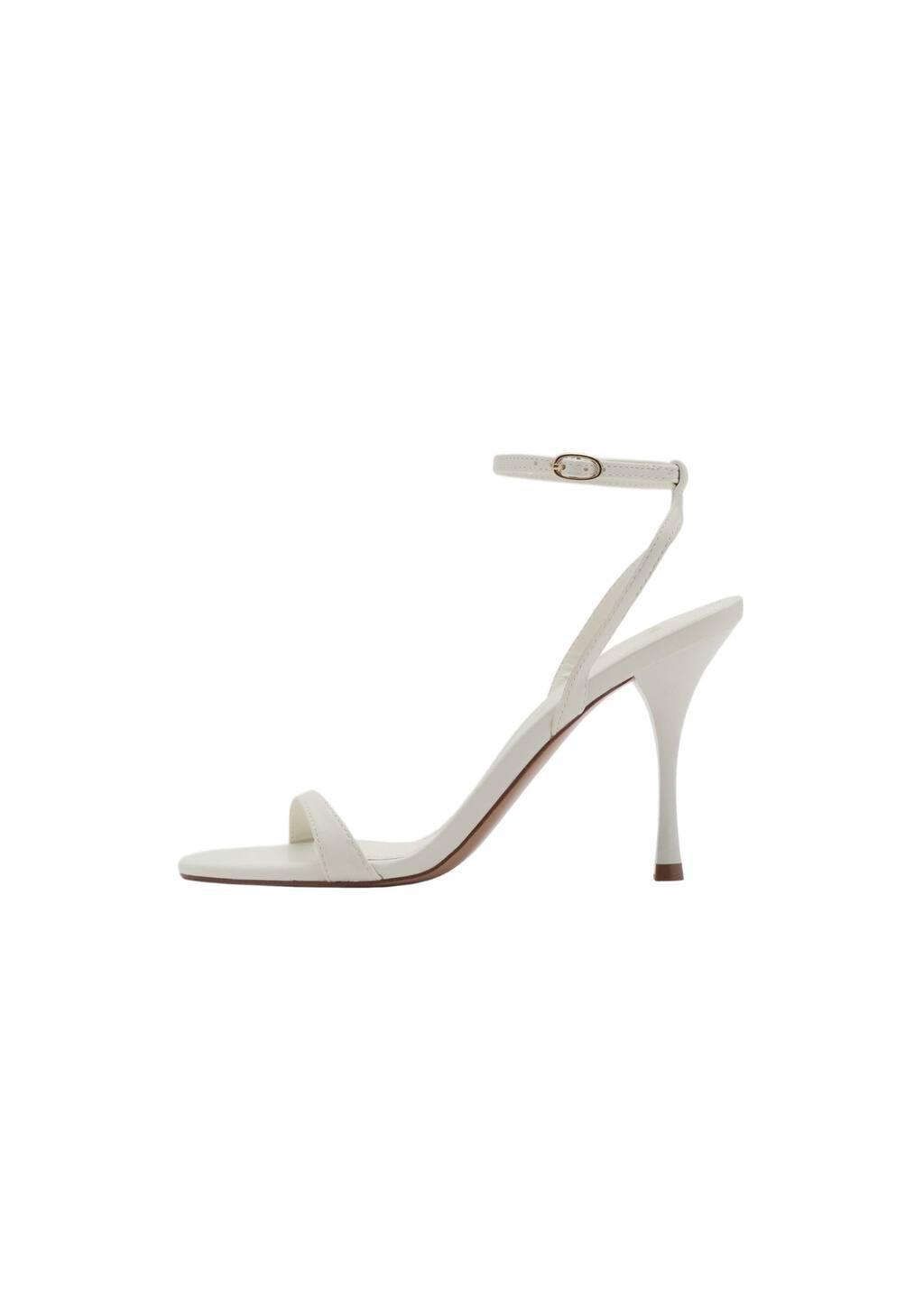 Beige Heels Sandals, , large image number 3