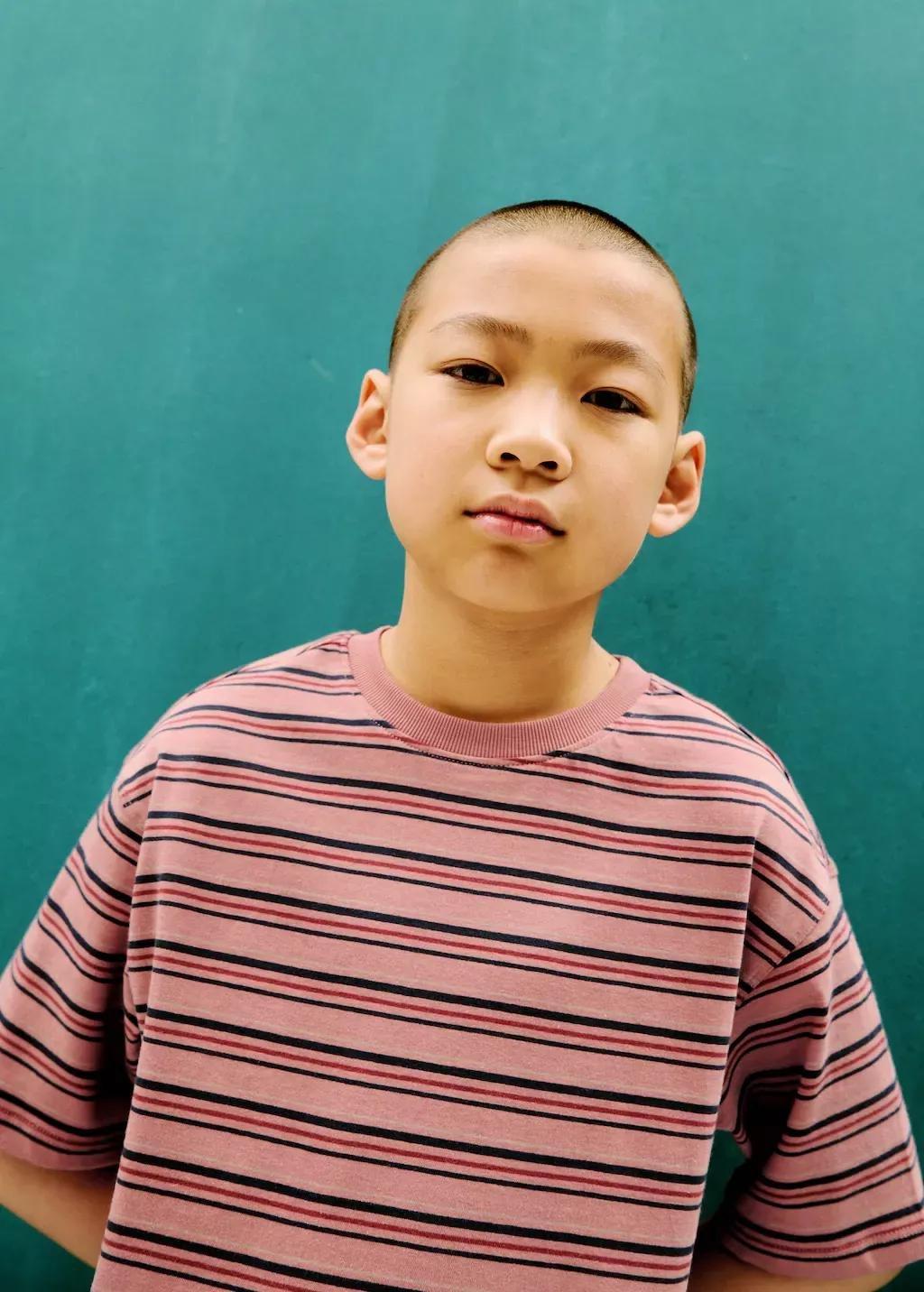 Red Striped Cotton T-Shirt, Kids Boy, , large image number 3