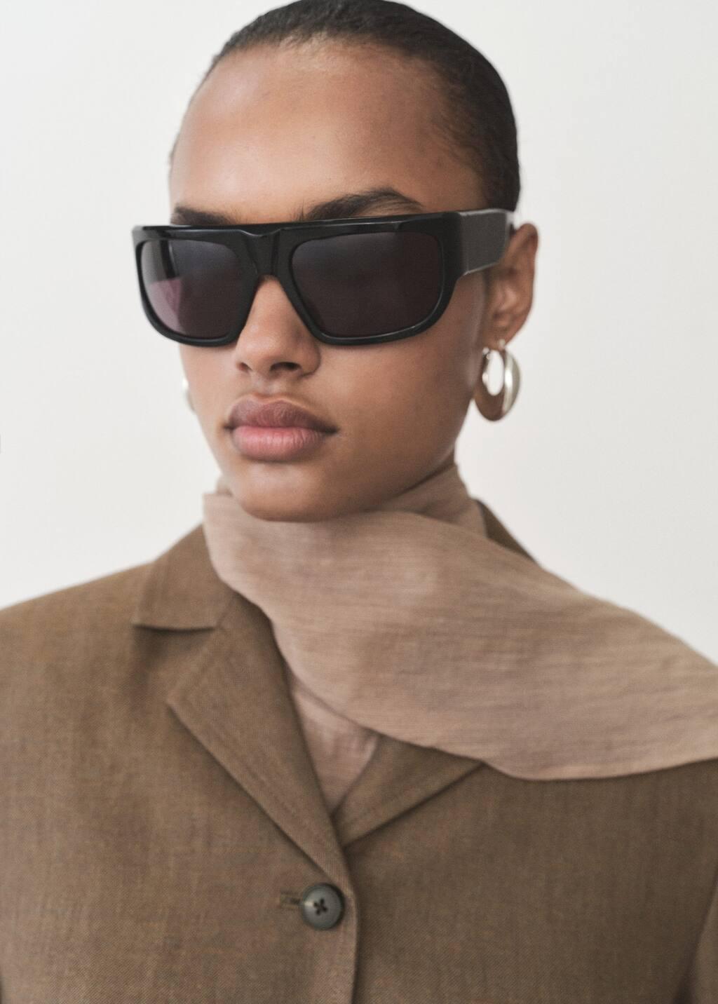 Brown Linen-Blend Cropped Jacket, , large image number 1
