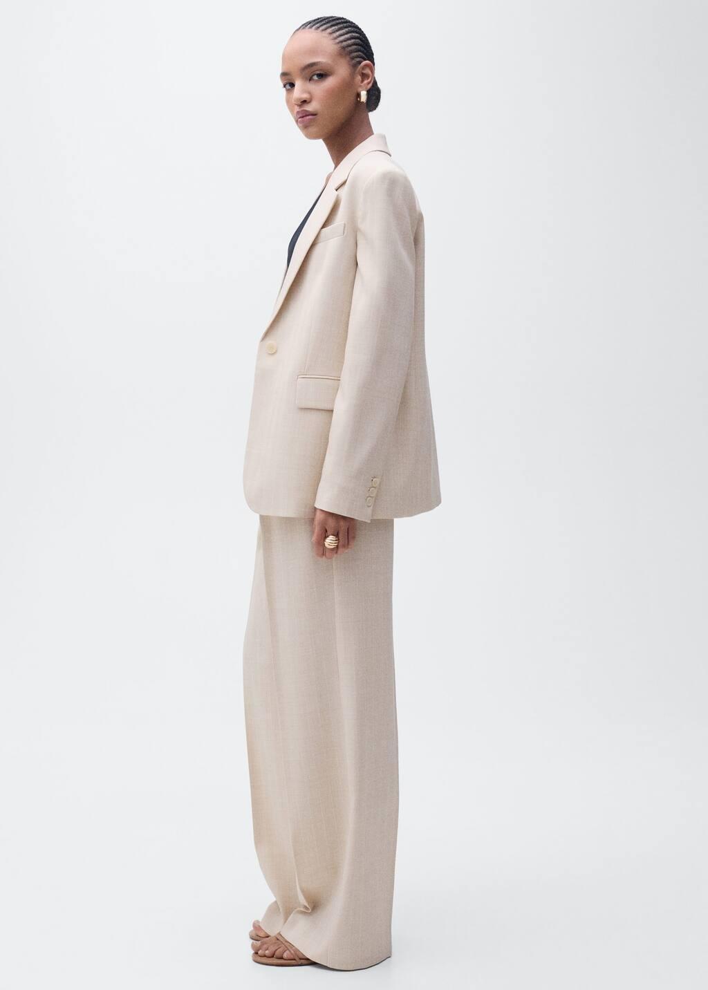 Pink Lt Pastel Straight-Fit Suit Trousers, , large image number 2