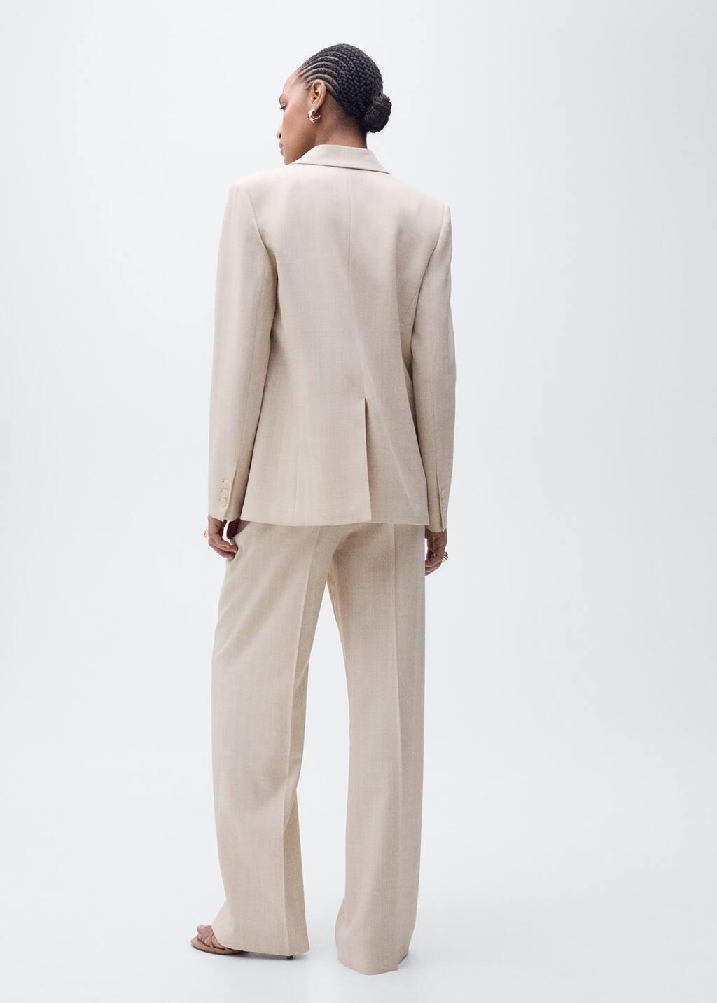 Pink Lt Pastel Straight-Fit Suit Trousers, , large image number 6