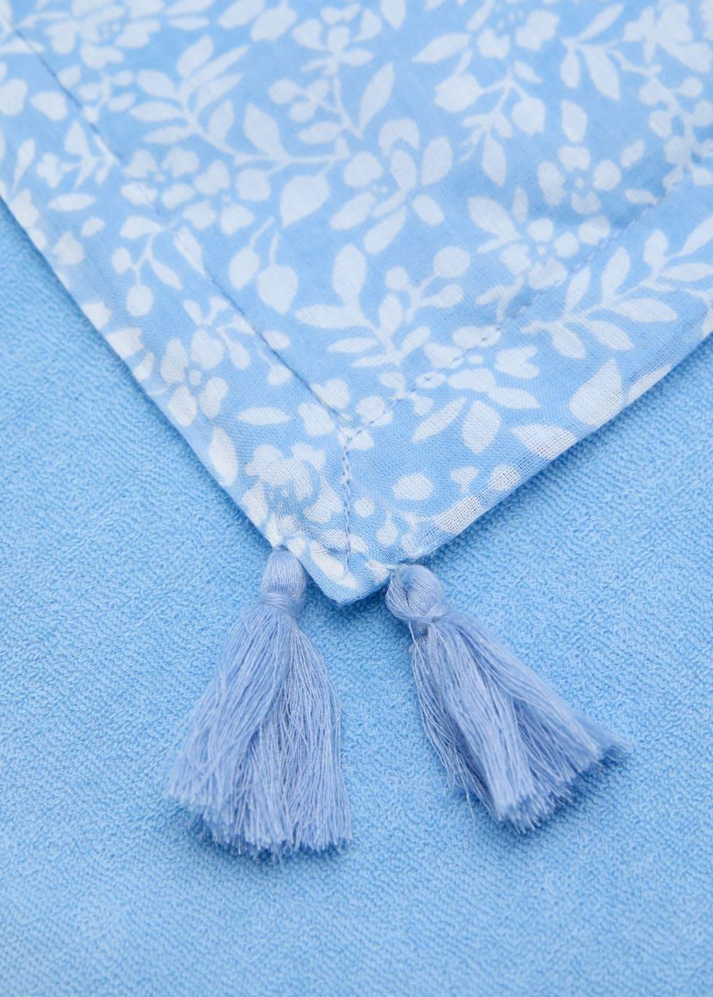 LT-PASTEL BLUE Flowers beach towel, Kids Girl, Light-Pastel Blue, large image number 0