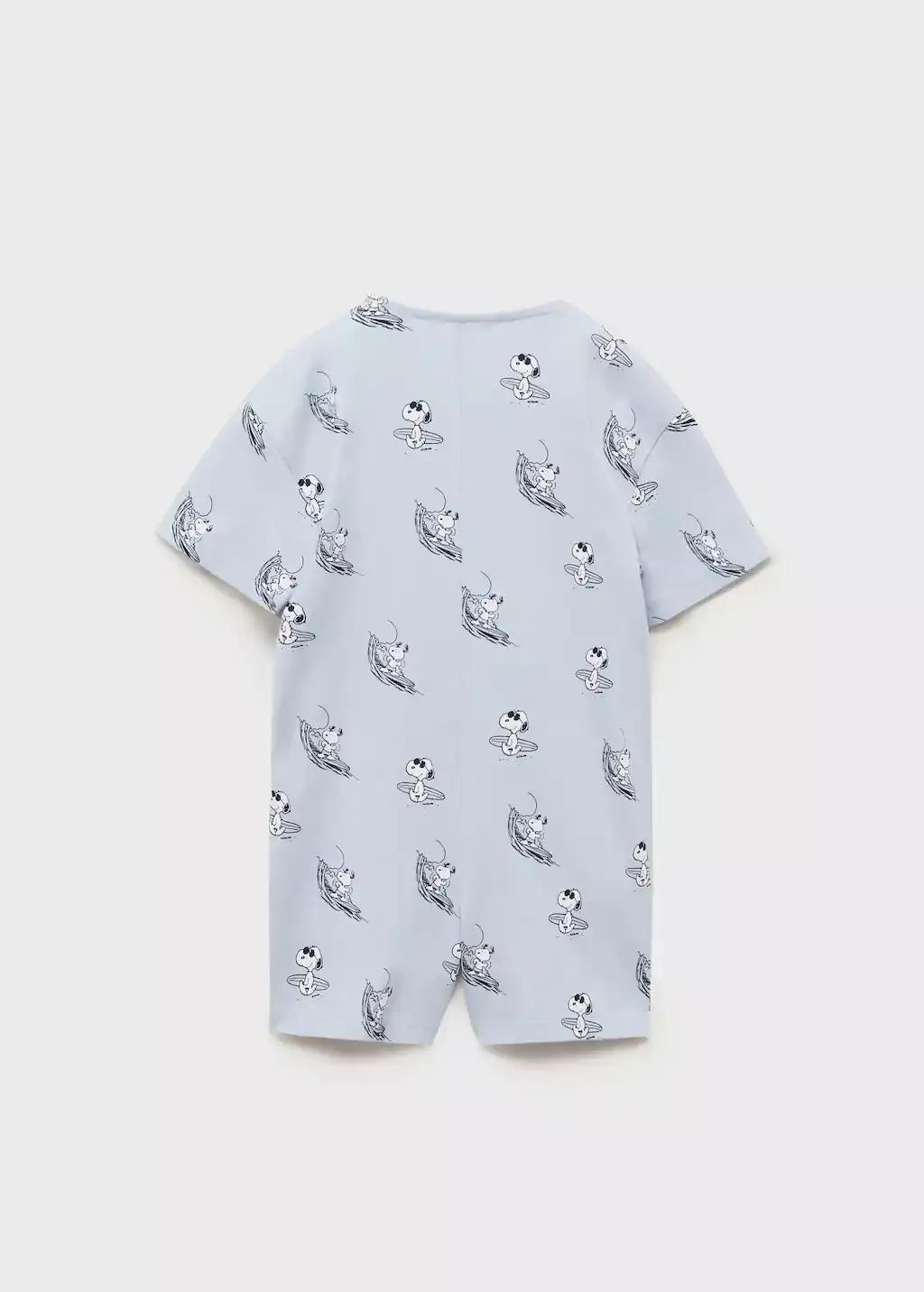 MEDIUM BLUE Snoopy short pyjamas, Baby Boy, , large image number 2