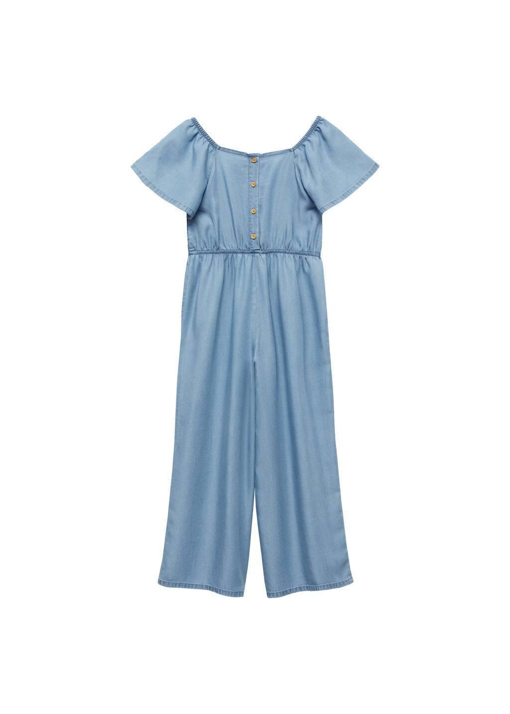 OPEN BLUE Ruched long jumpsuit, Kids Girl, , large image number 3