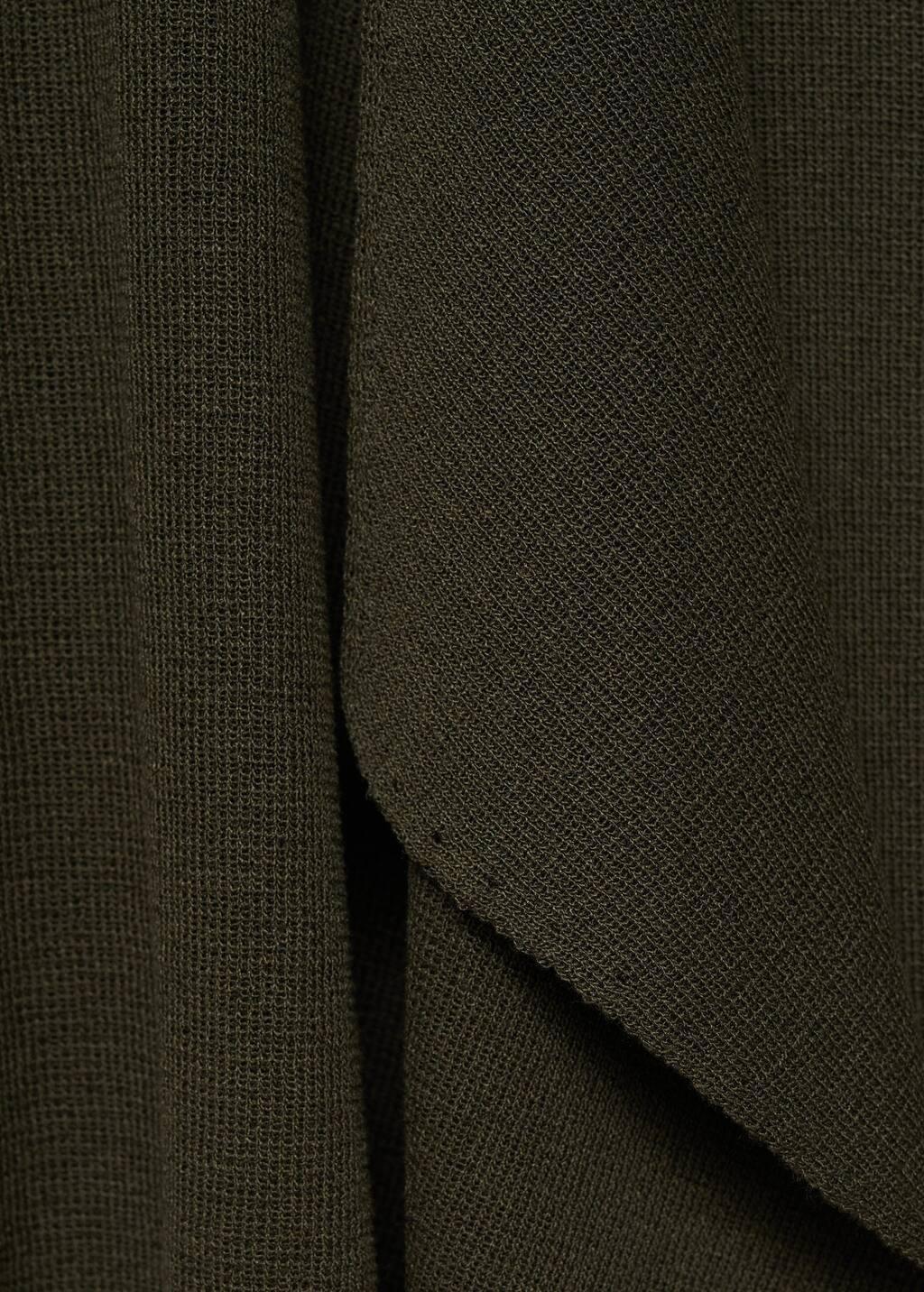 DARK GREEN Knitted cropped cardigan, , large image number 4