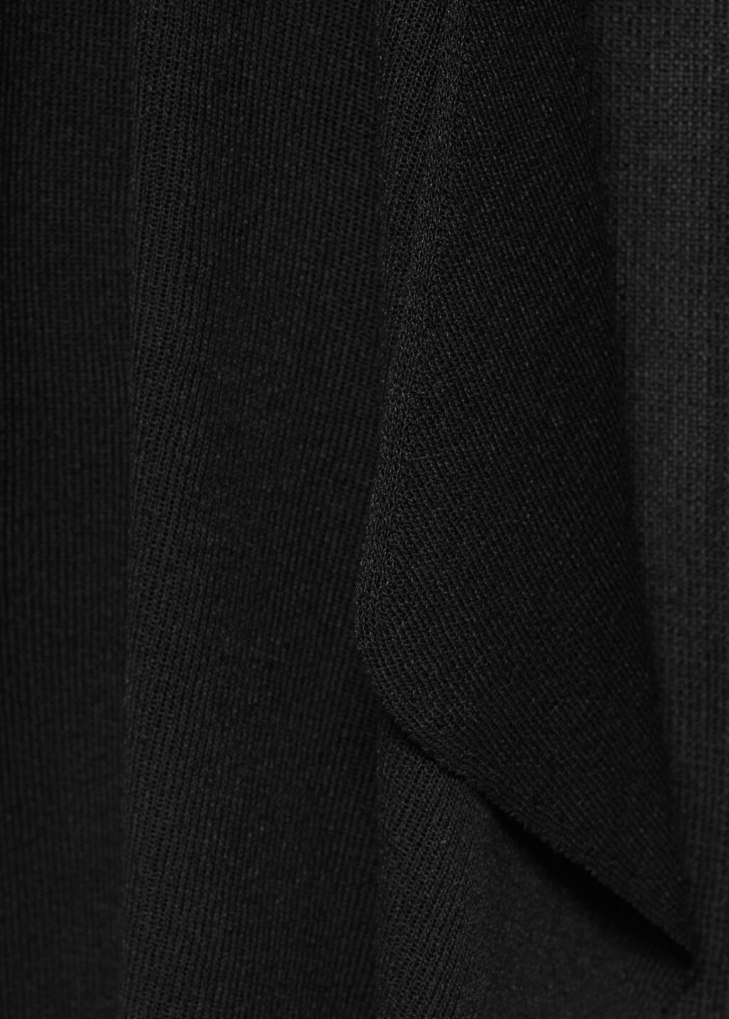 BLACK Knitted cropped cardigan, , large image number 4
